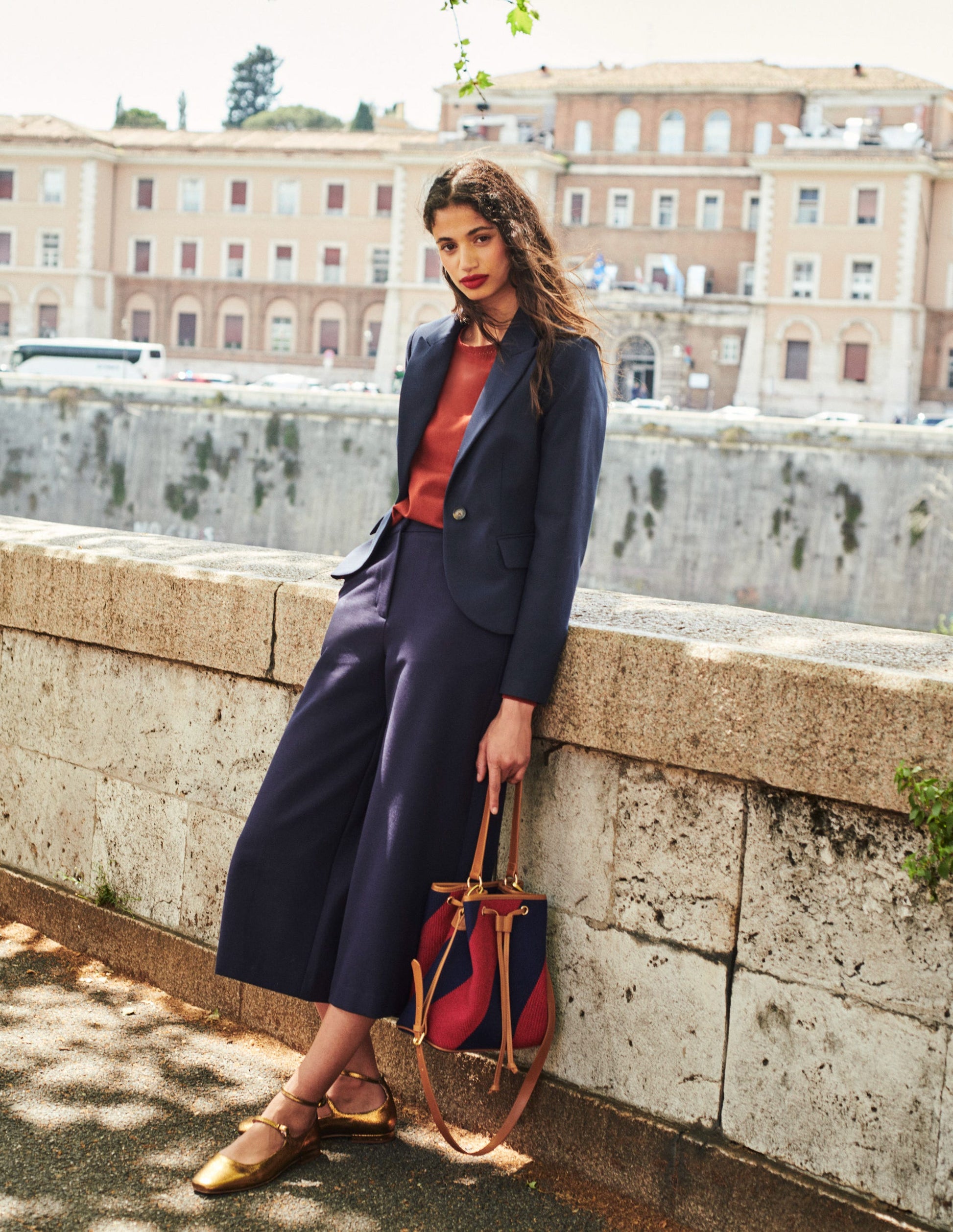 The Canonbury Tailored Blazer-Navy-5