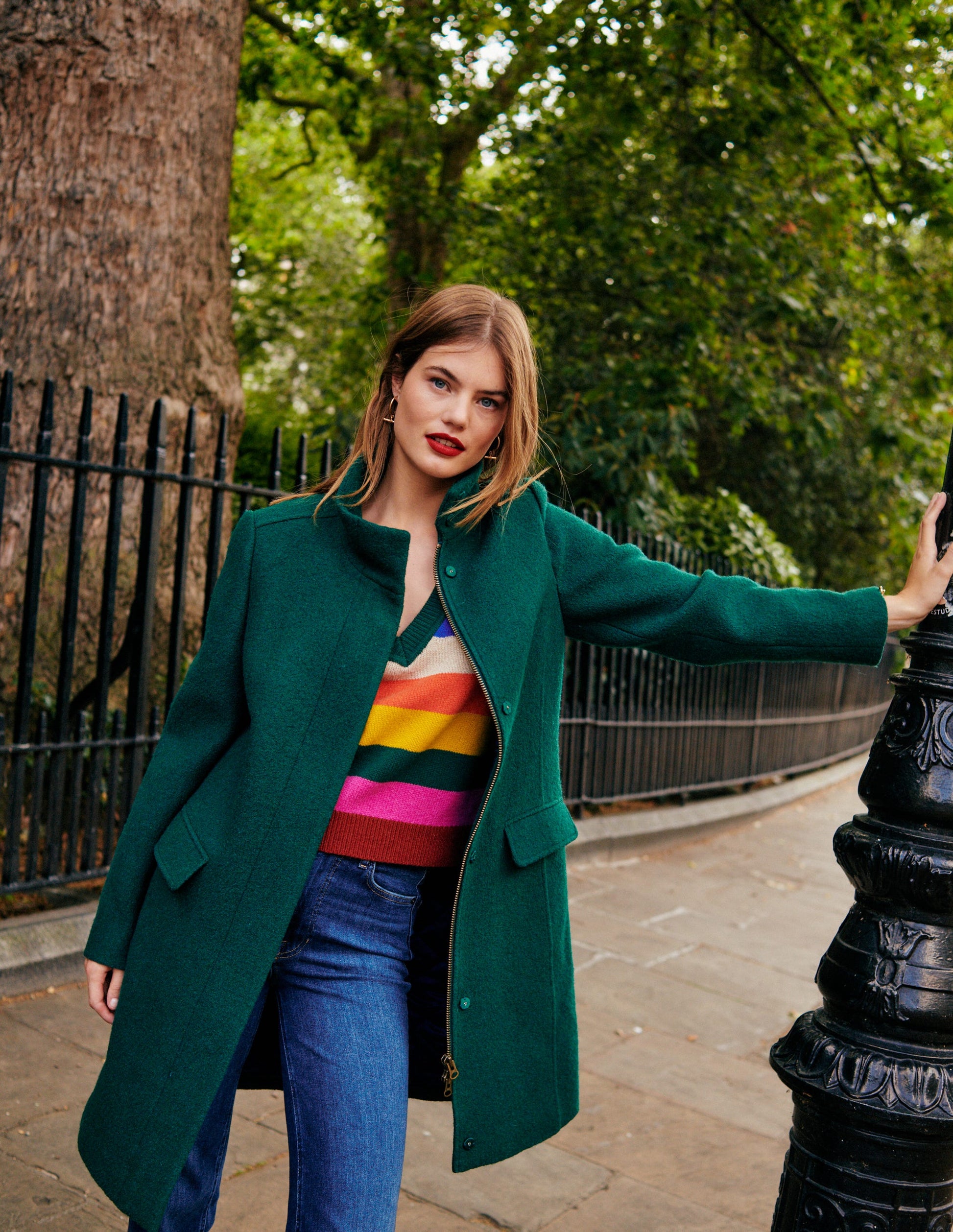 Winchester Textured Coat-Emerald Night-6