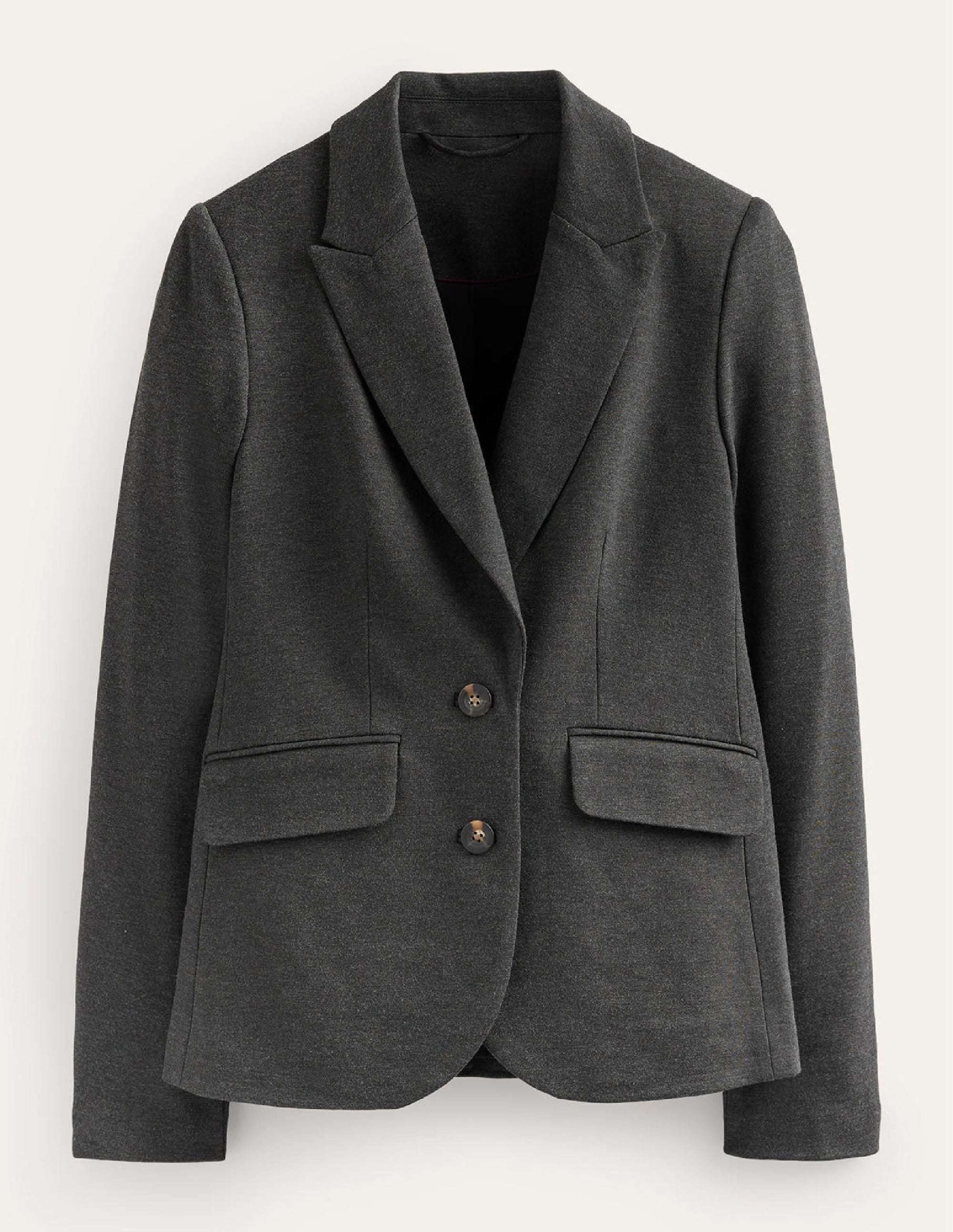 Marylebone Ponte Blazer-Charcoal Marl - Image 5