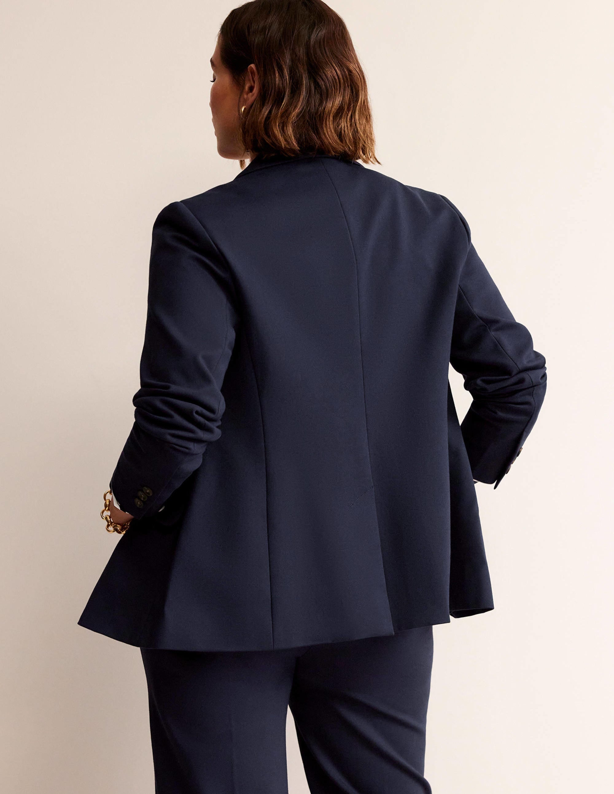 Marylebone Ponte Blazer-Navy - Image 7