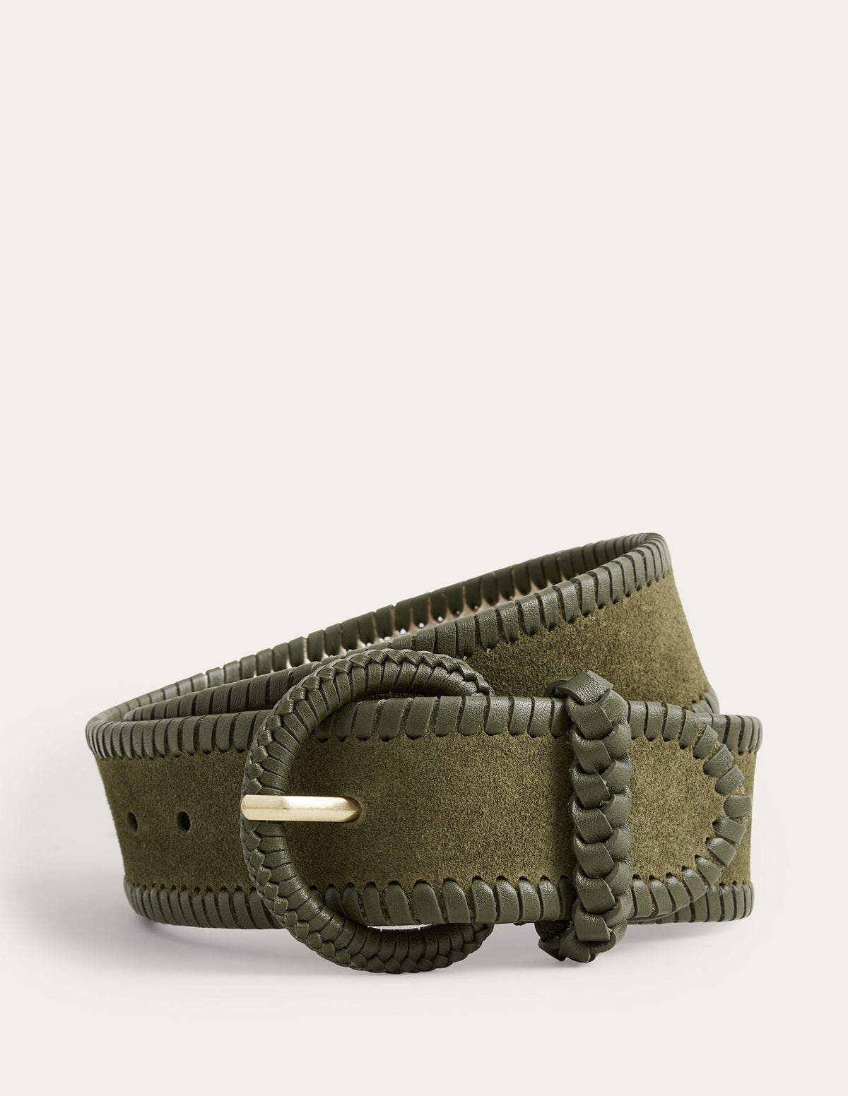 Woven Waist Belt-Khaki - Image 1