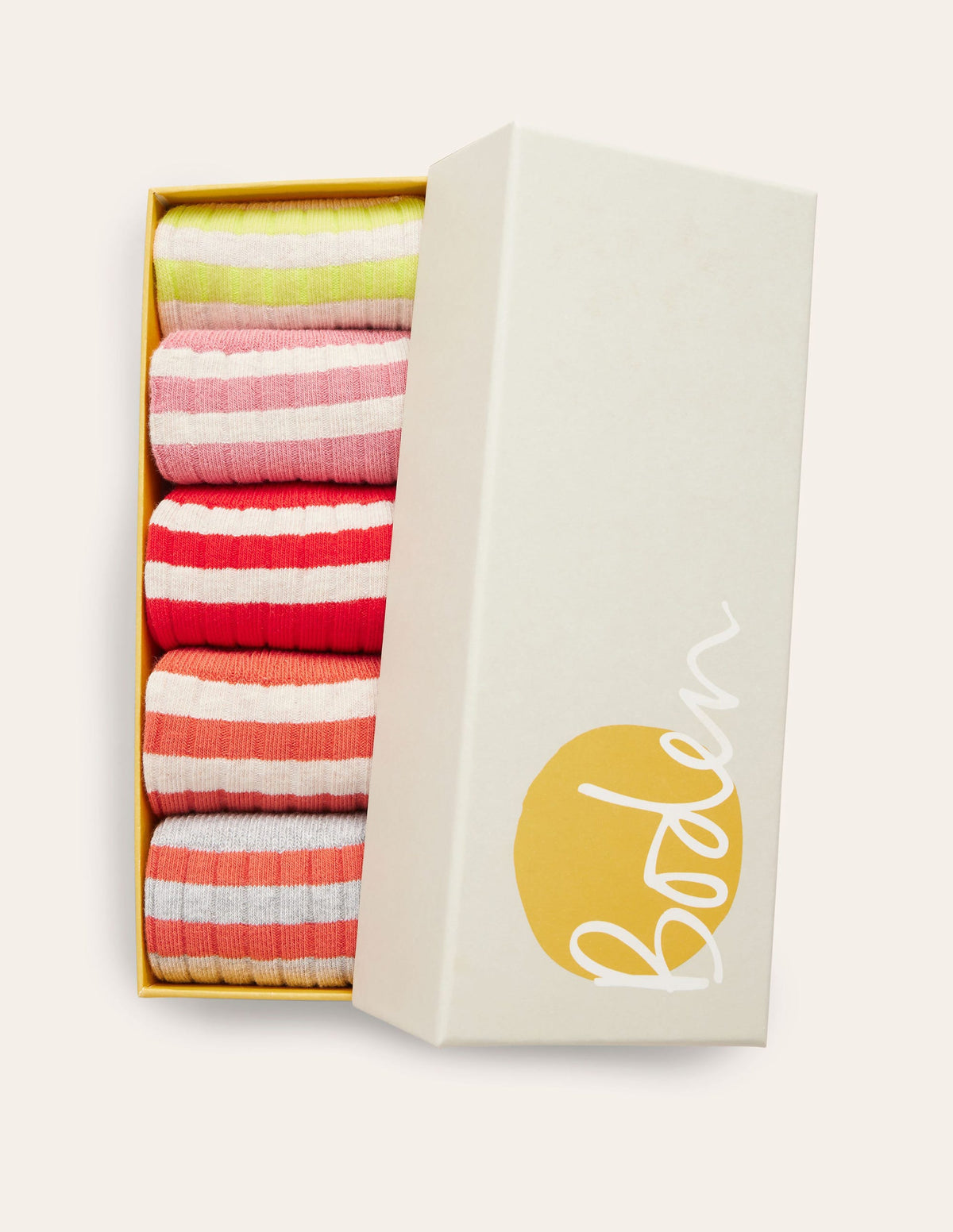 Five Pack Ribbed Ankle Socks-Multi, Pastel - Image 2