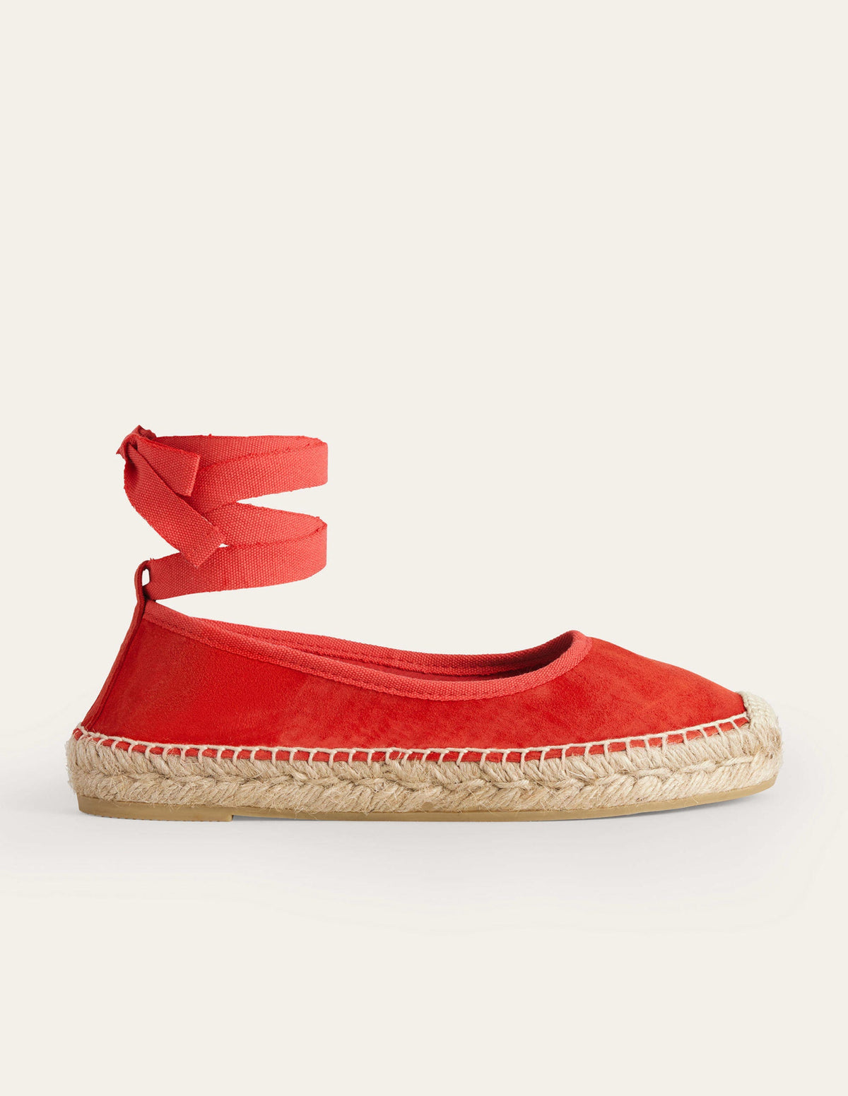 Ankle Tie Espadrilles-Vermillion - Image 2