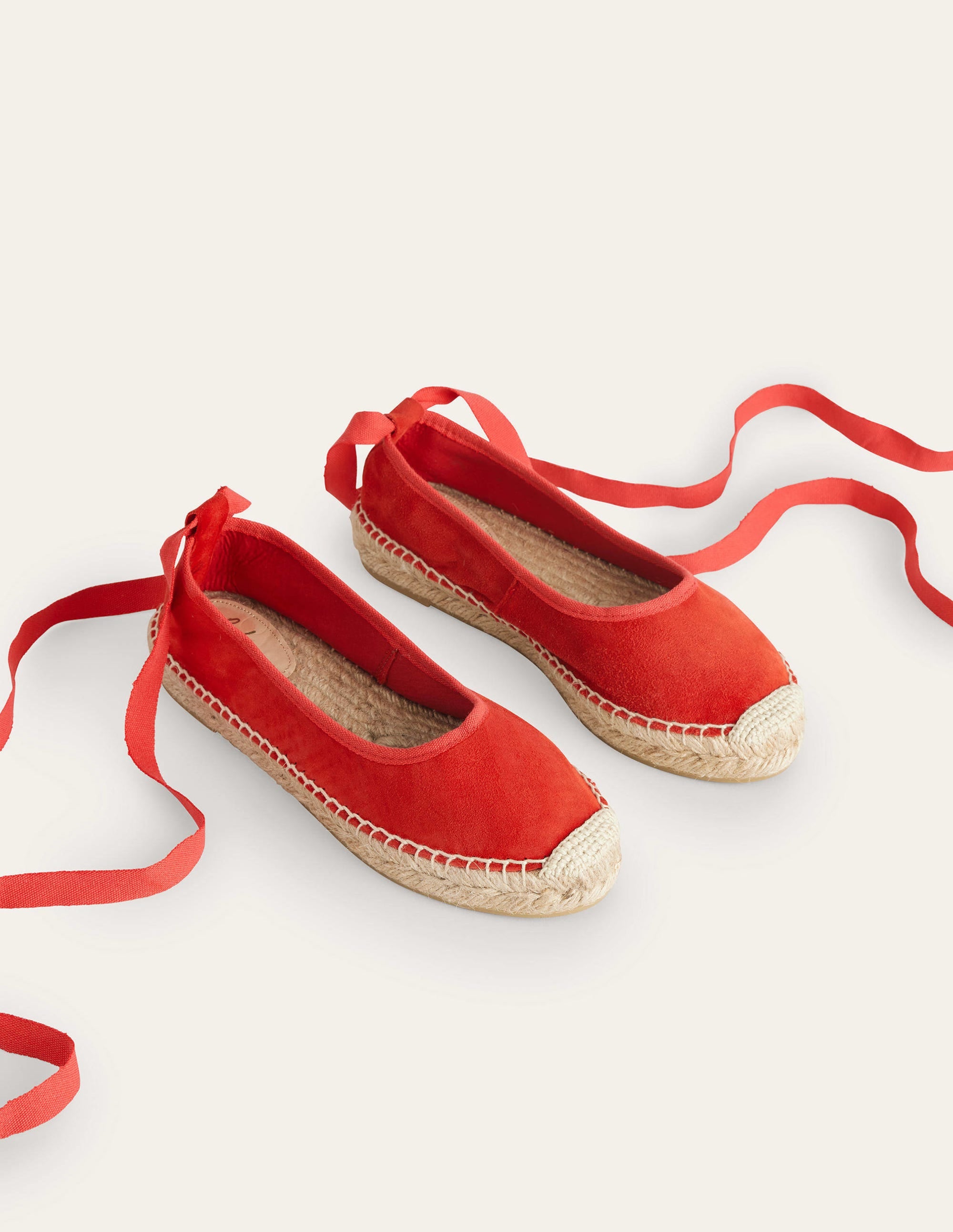 Ankle Tie Espadrilles-Vermillion - Image 3