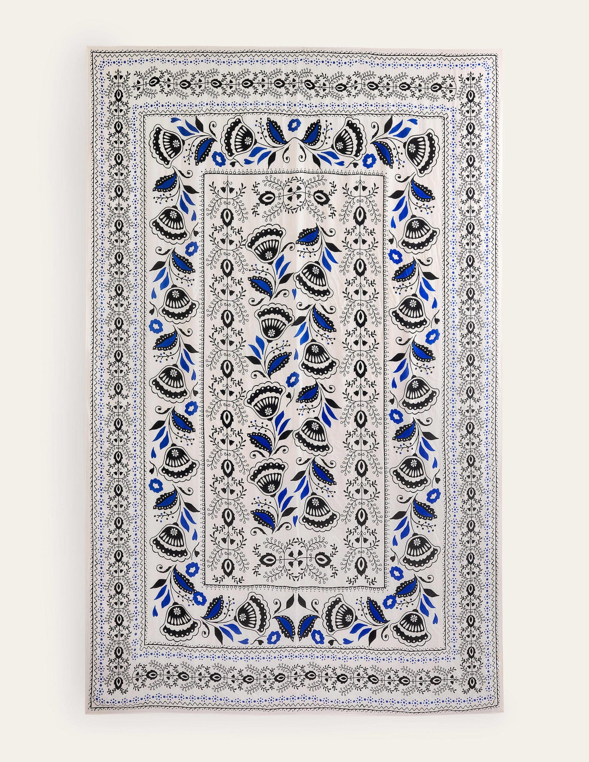 Printed Sarong Scarf-Ivory, Milos Bloom-4