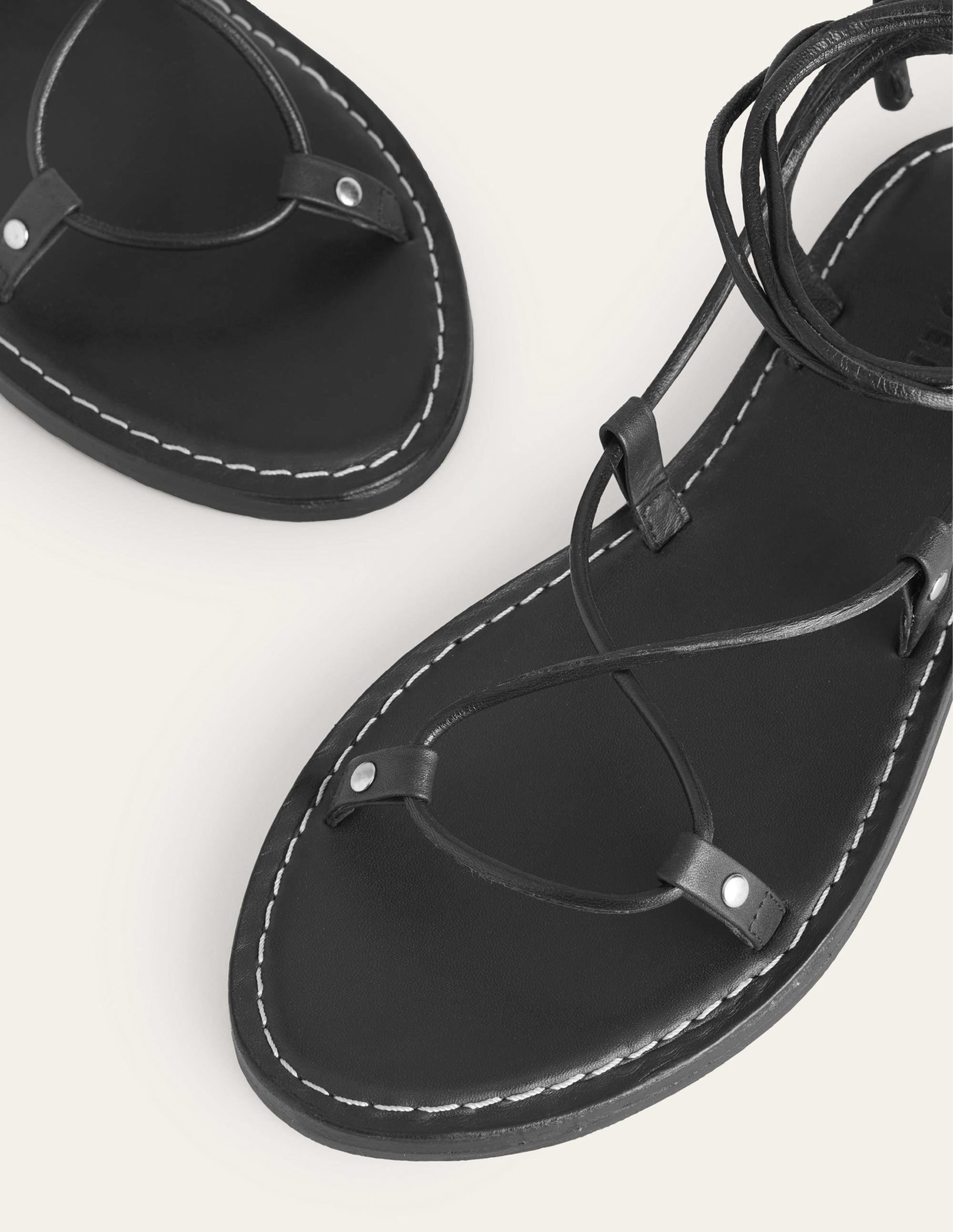 Scarf Wrap Sandals-Botanic Blush / Black - Image 4