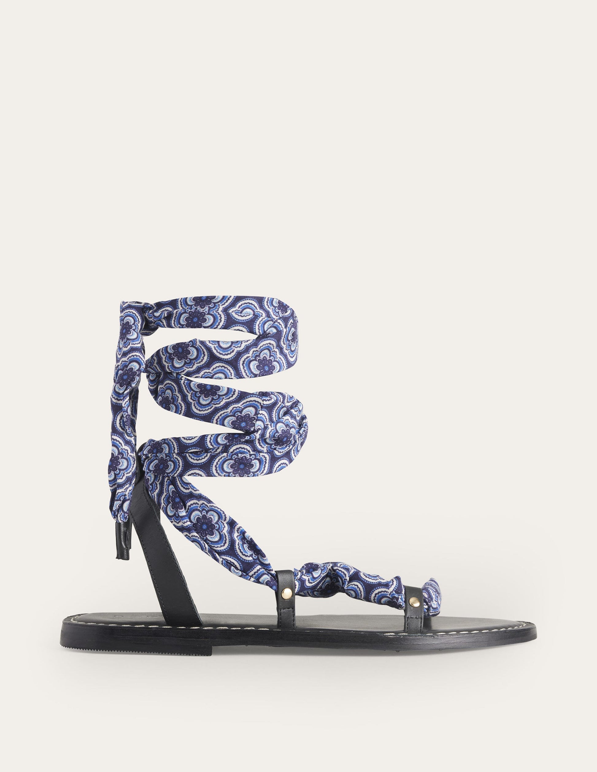 Scarf Wrap Sandals-Botanic Blush / Black-6