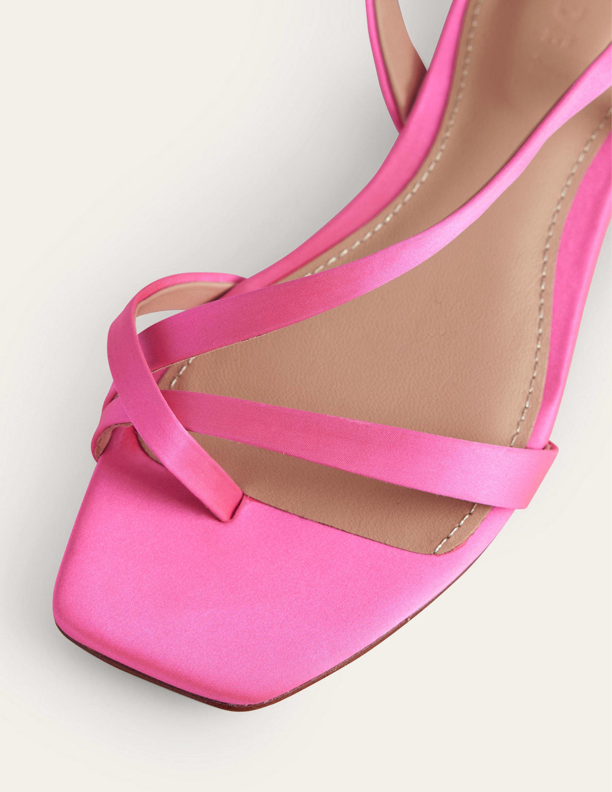 Satin Toe Loop Flat Sandals-Festival Pink Satin-3
