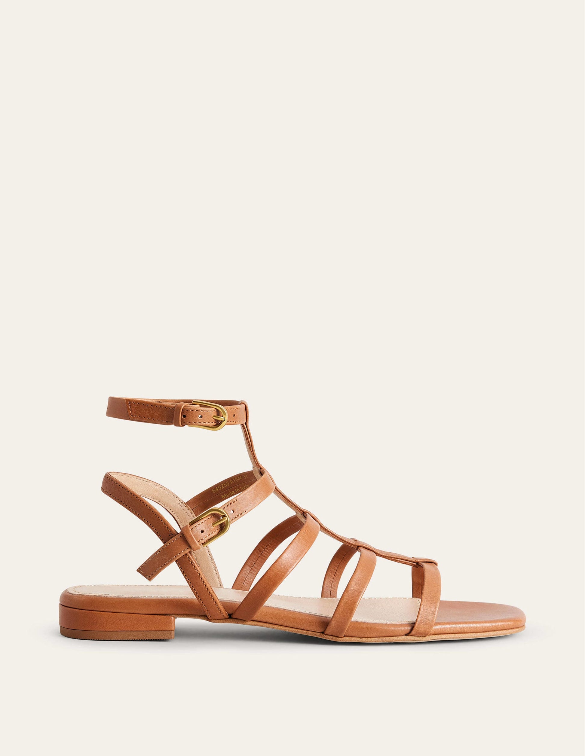 Leather Gladiator Sandals-Tan-2