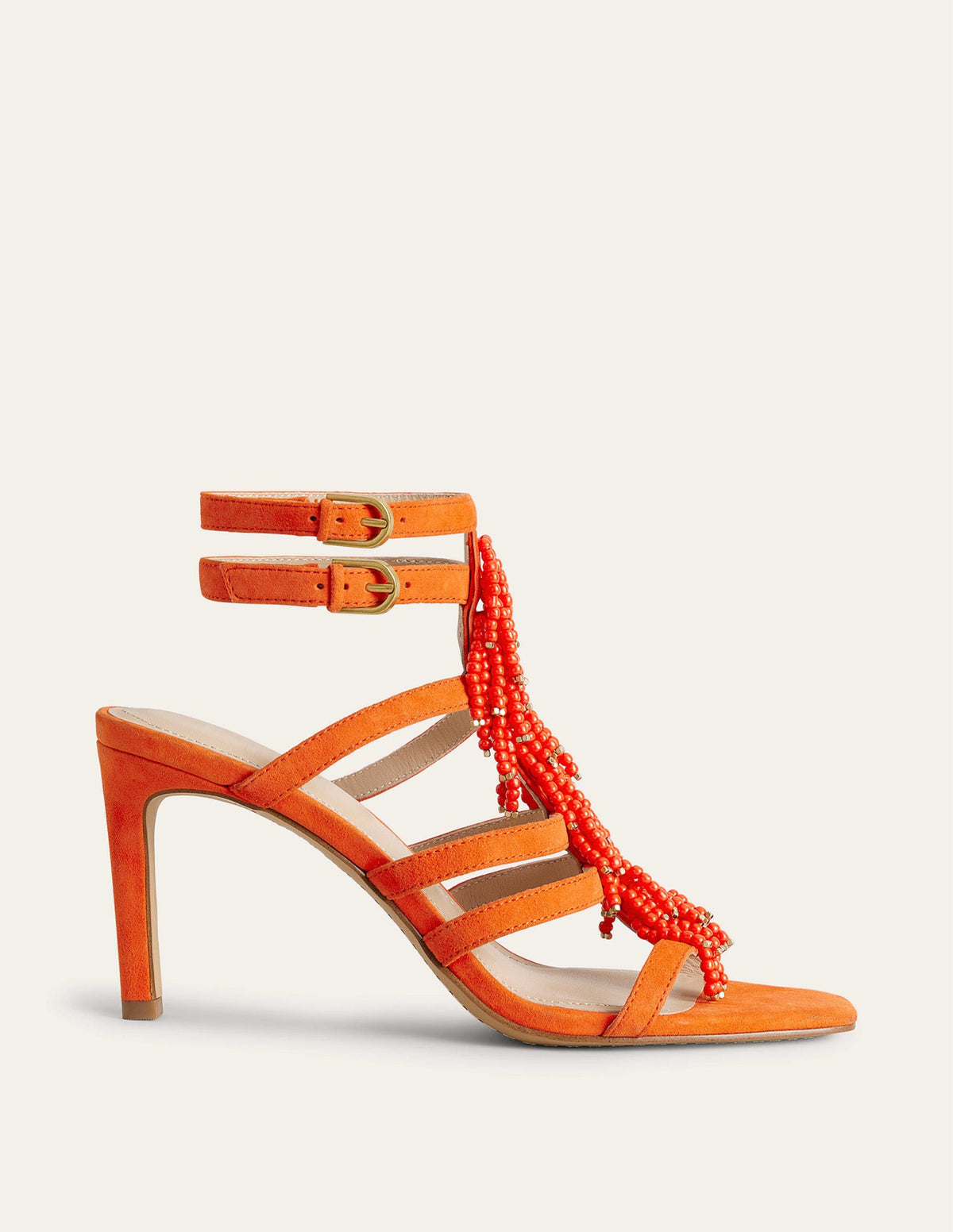 Beaded Heeled Sandals-Blood Orange-3