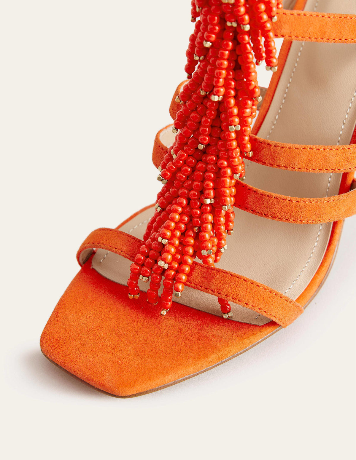 Beaded Heeled Sandals-Blood Orange-5