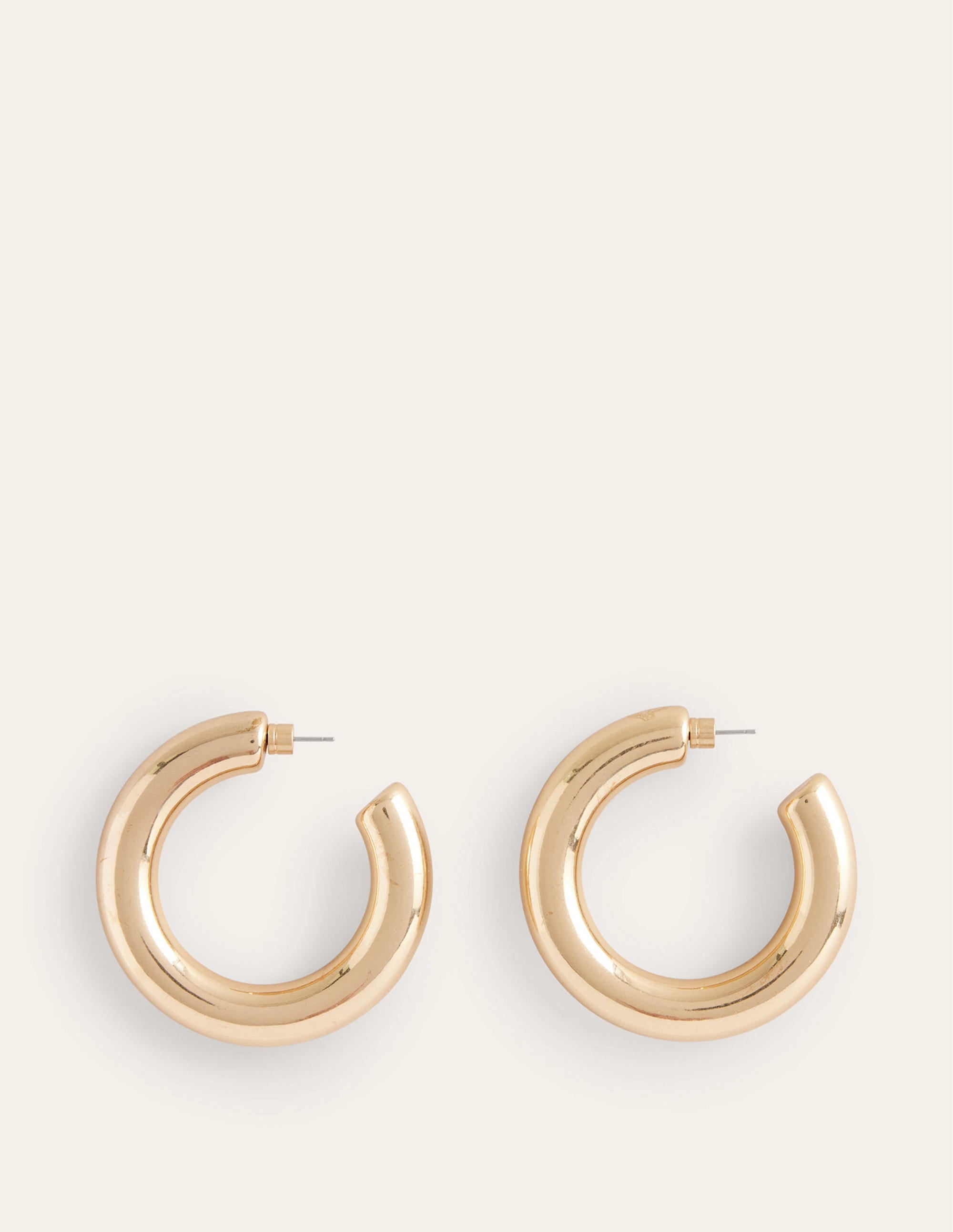 Chunky Hoop Earrings-Gold - Image 2