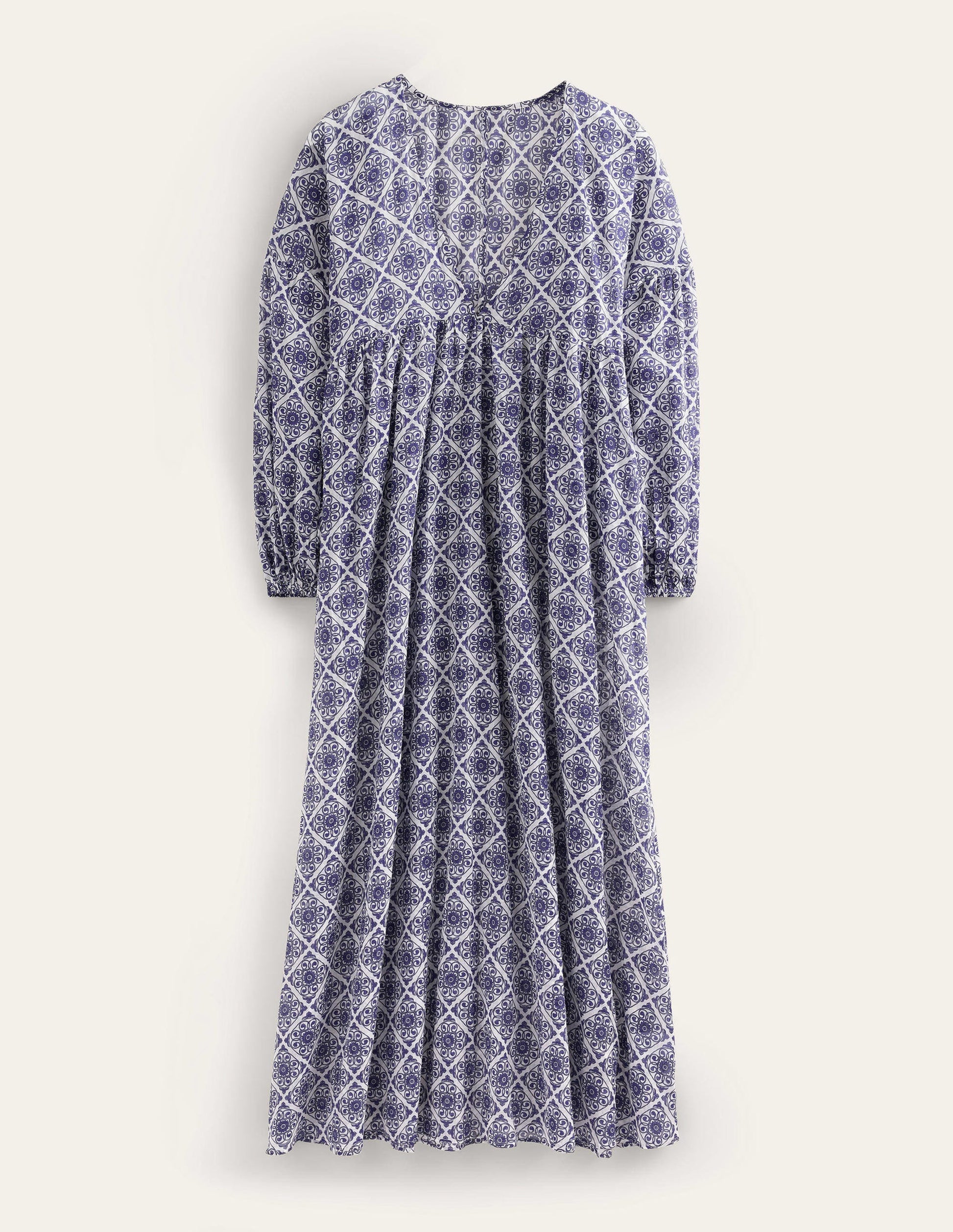 Sarah Maxi Kaftan Dress-Ivory, Flora Swirl-5