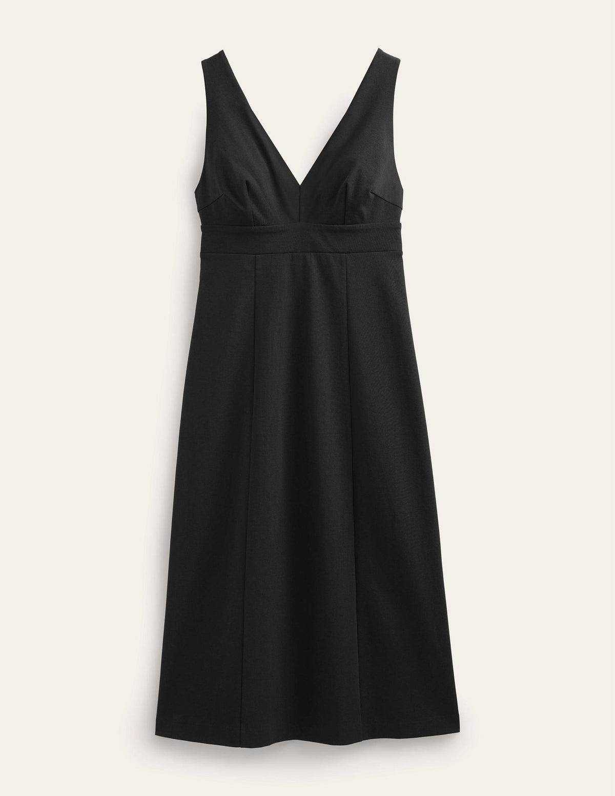Strappy Back Jersey Midi Dress-Black - Image 5