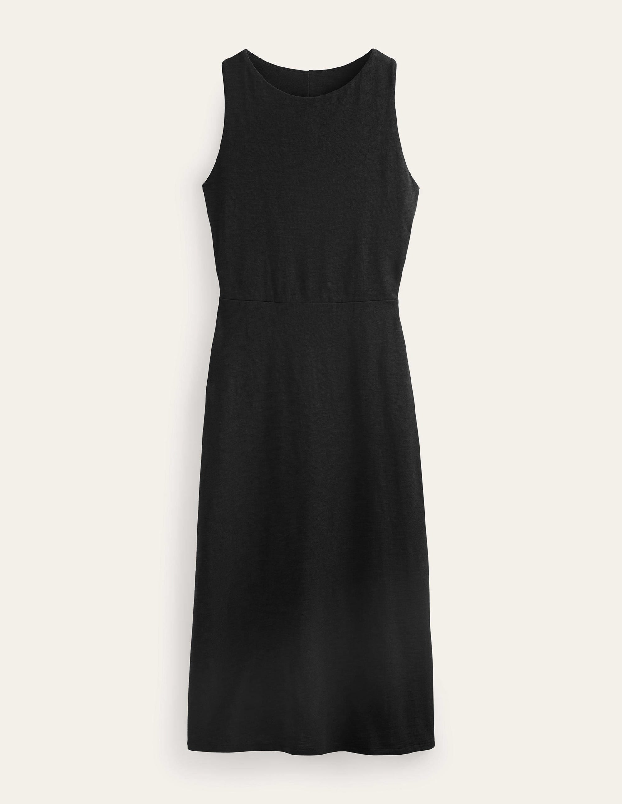 Jersey Column Midi Dress-Black - Image 5