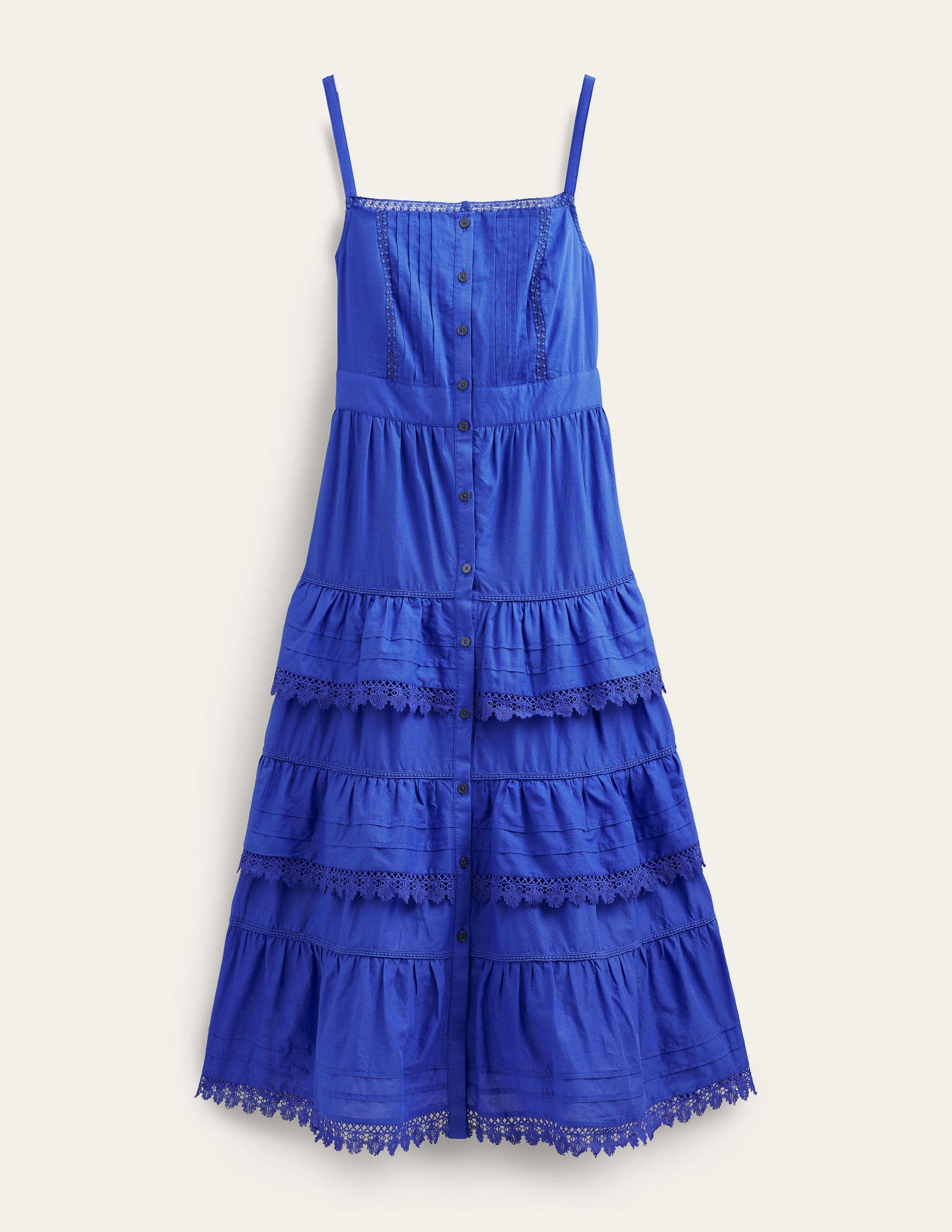 Tiered Trim Midi Dress-Island Sapphire-6