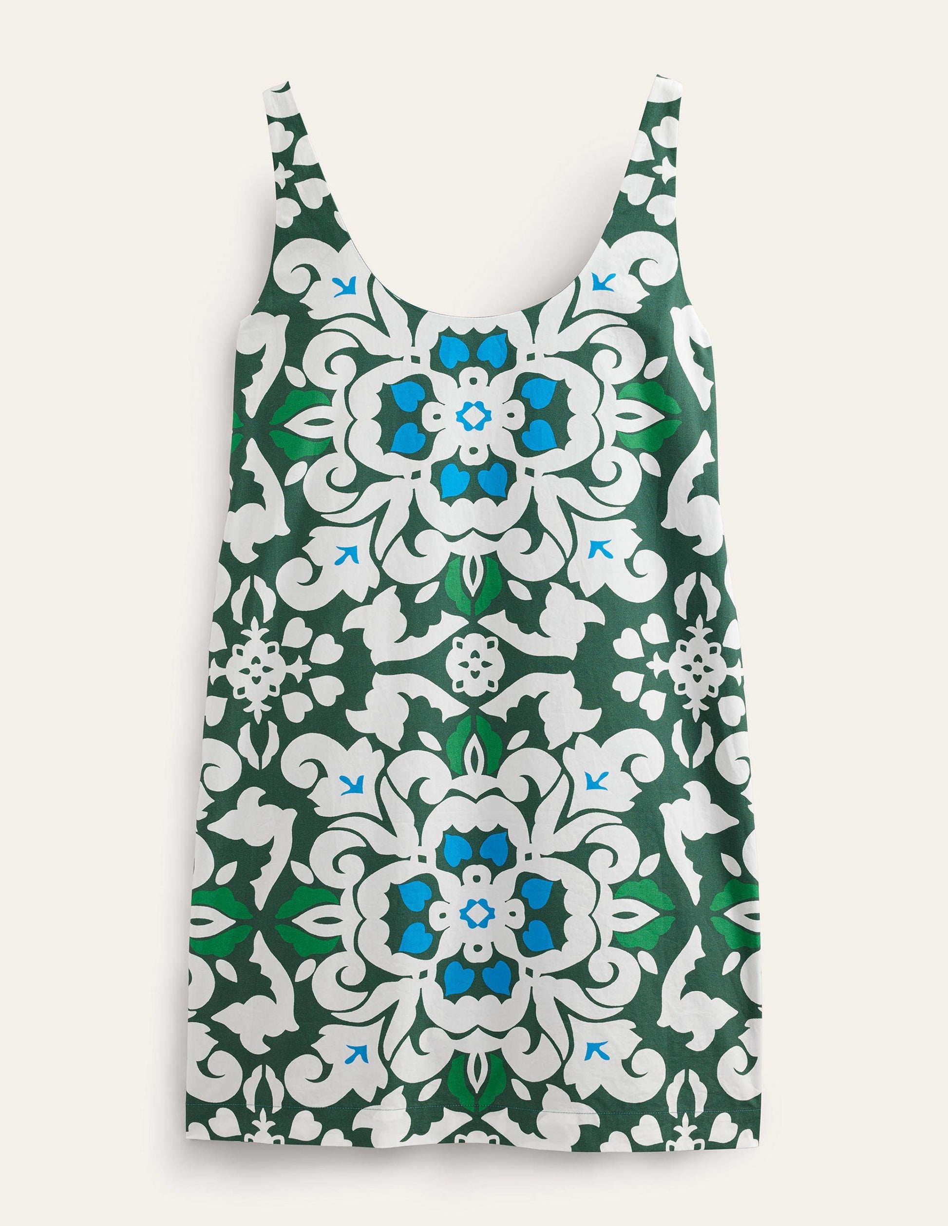 Scoop Neck Shift Dress-Trekking Green, Opulent Pome-5