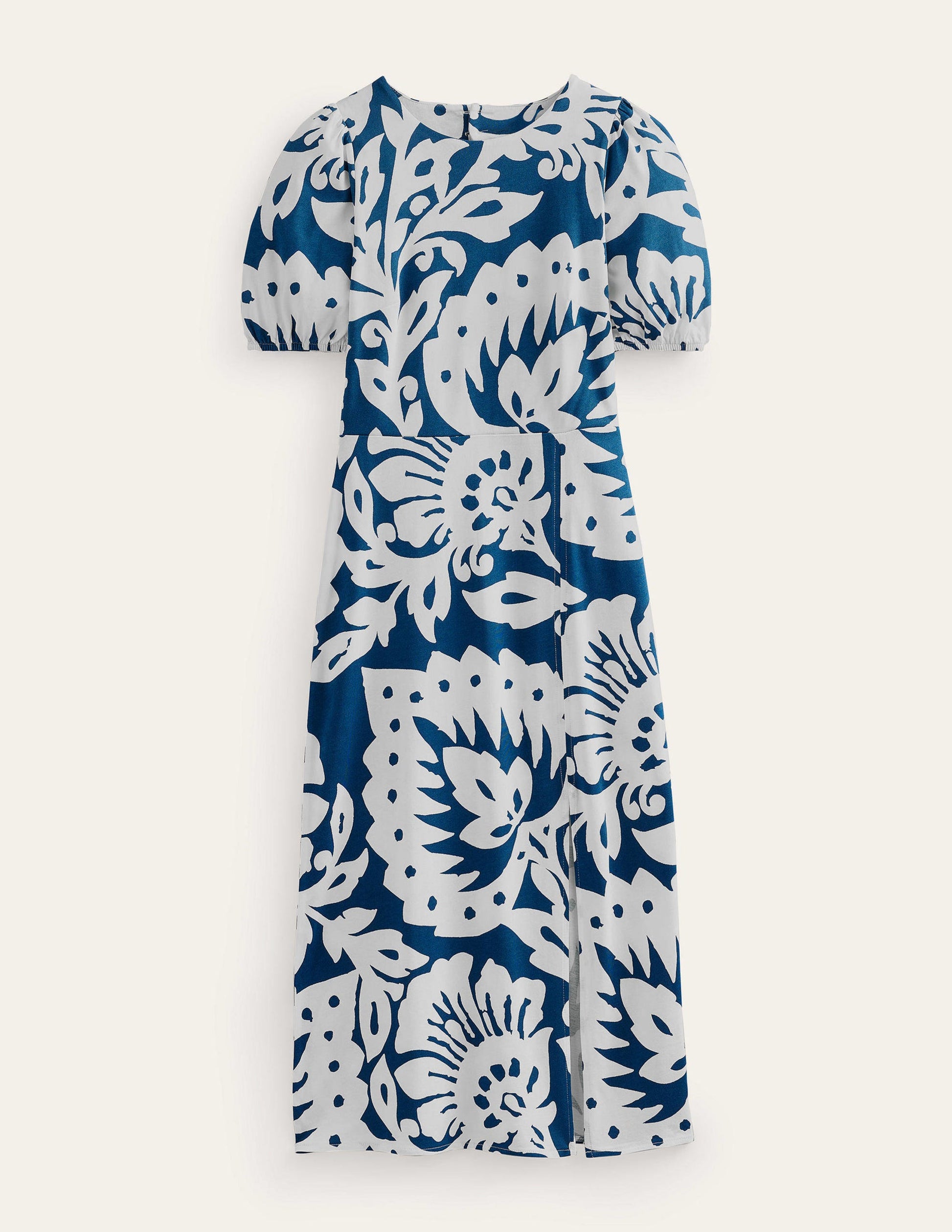 Back Detail Jersey Midi Dress-Sapphire, Oak Terrace-8