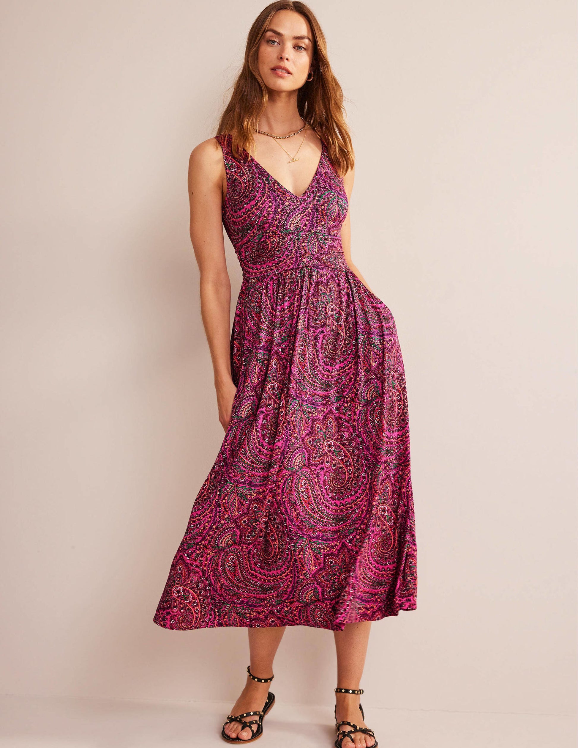 Sleeveless Jersey Maxi Dress-Ultra Pink, Palace-1