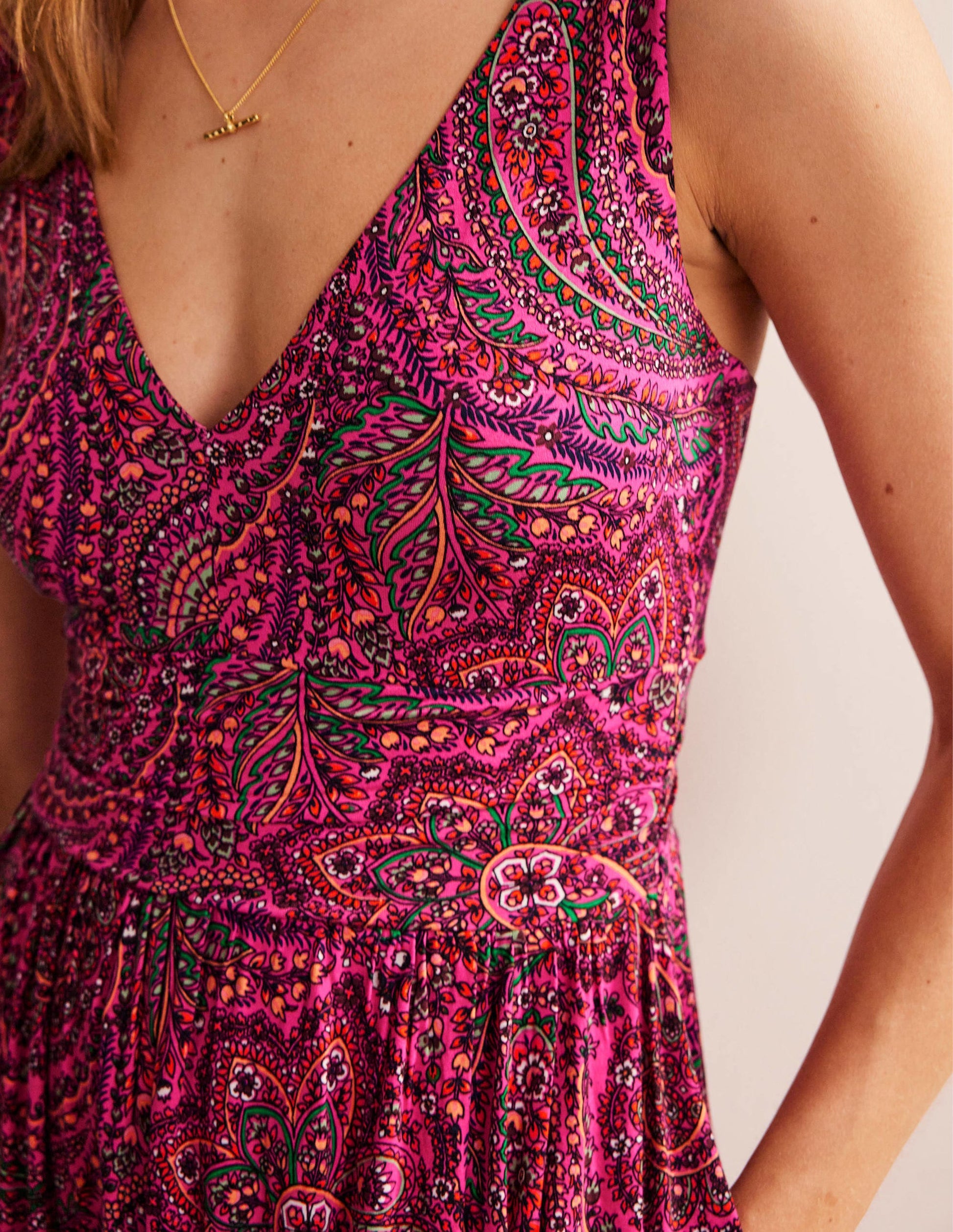 Sleeveless Jersey Maxi Dress-Ultra Pink, Palace-2