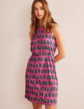 Swing Jersey Dress-Festival Pink, Artisan Bloom