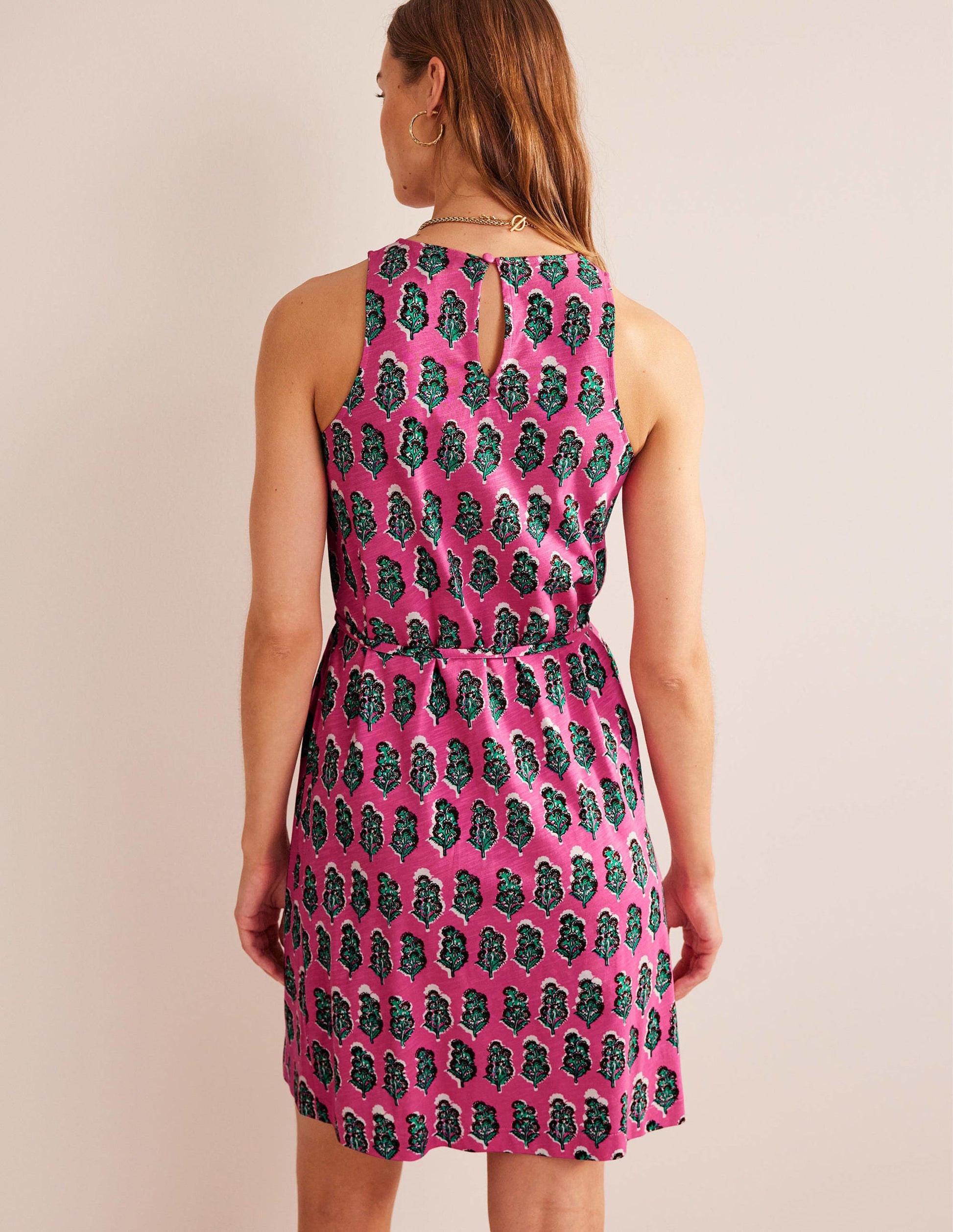Swing Jersey Dress-Festival Pink, Artisan Bloom-3
