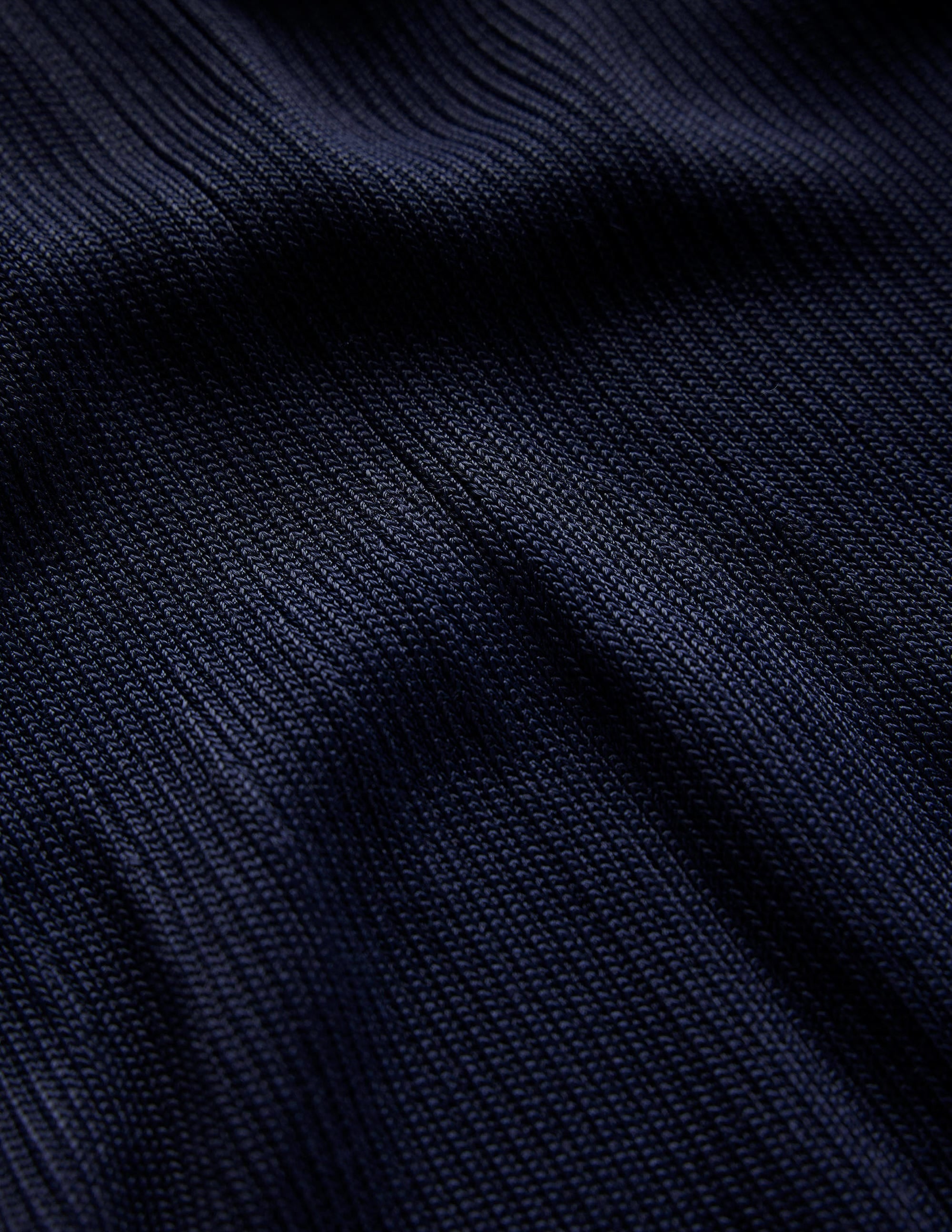 V-Neck Knitted Midi Dress-Navy - Image 8