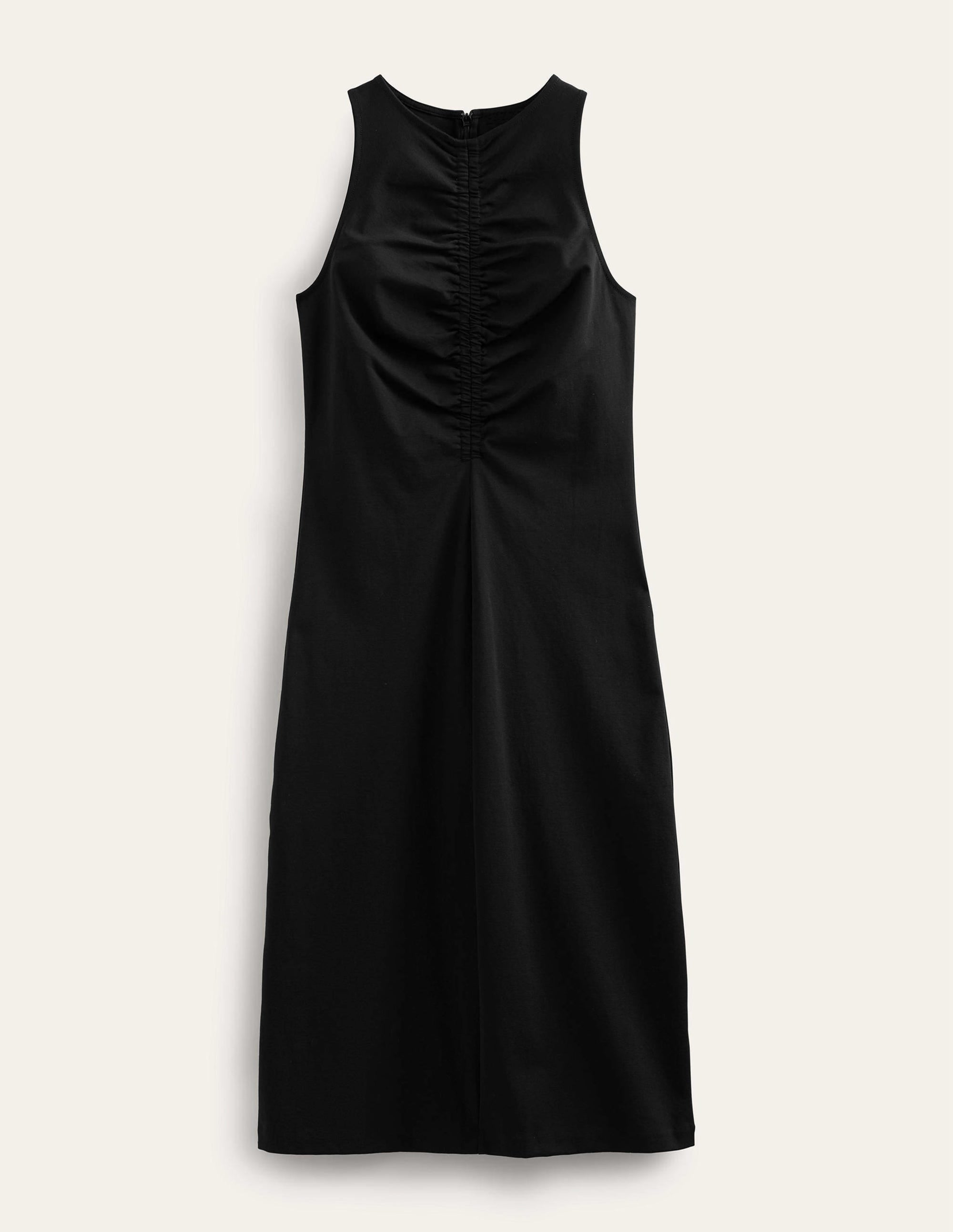 Racer Jersey Midi Dress-Black - Image 5