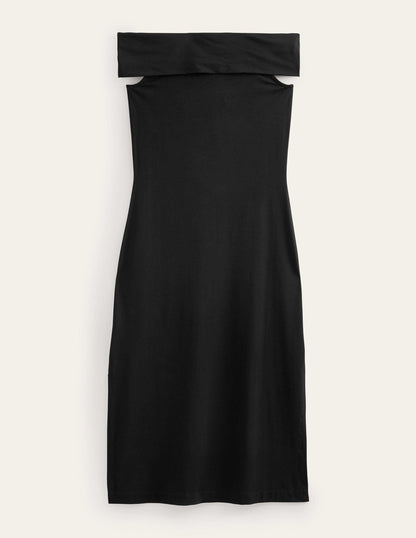 Bardot Jersey Midi Dress-Black-5