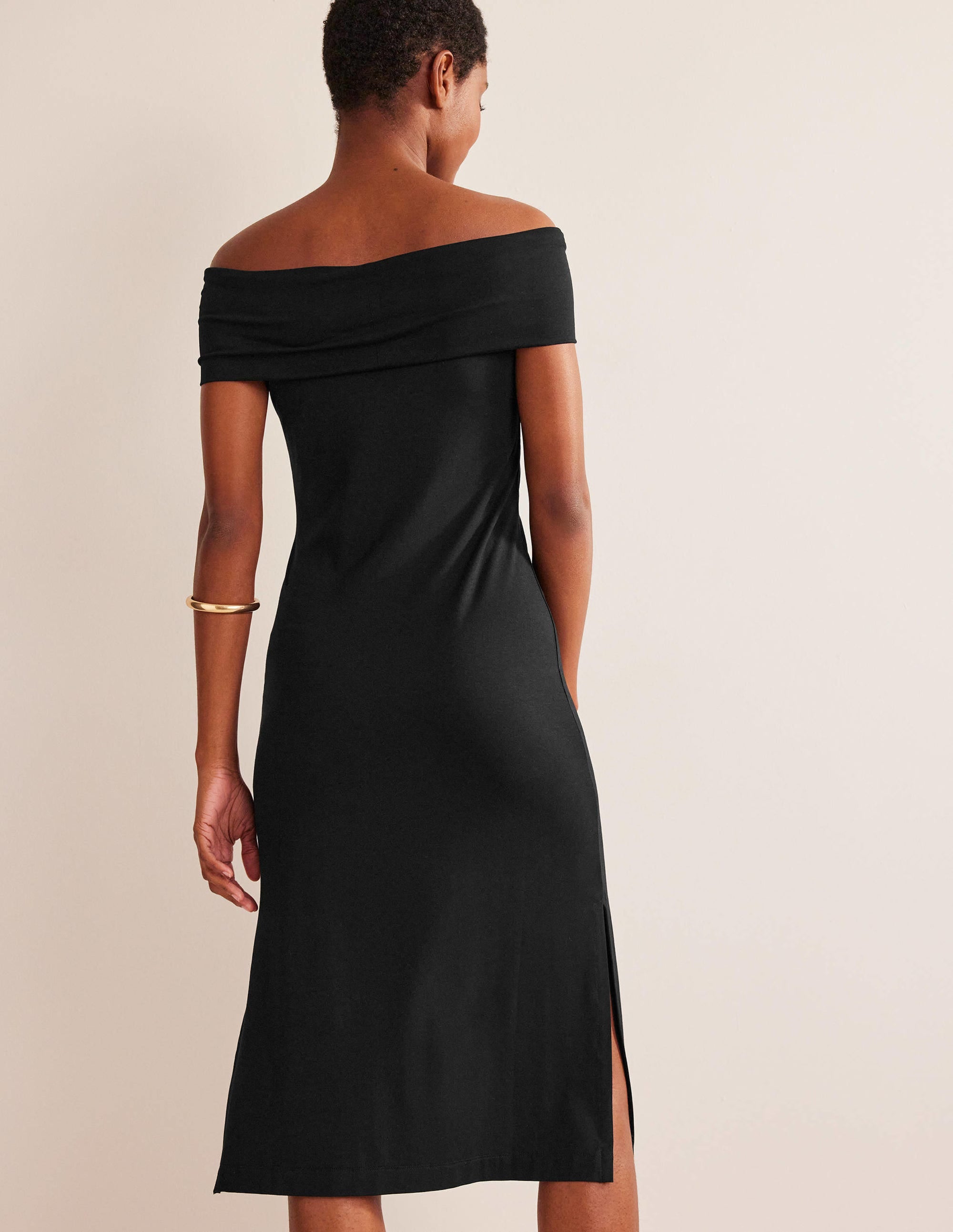 Bardot Jersey Midi Dress-Black - Image 3