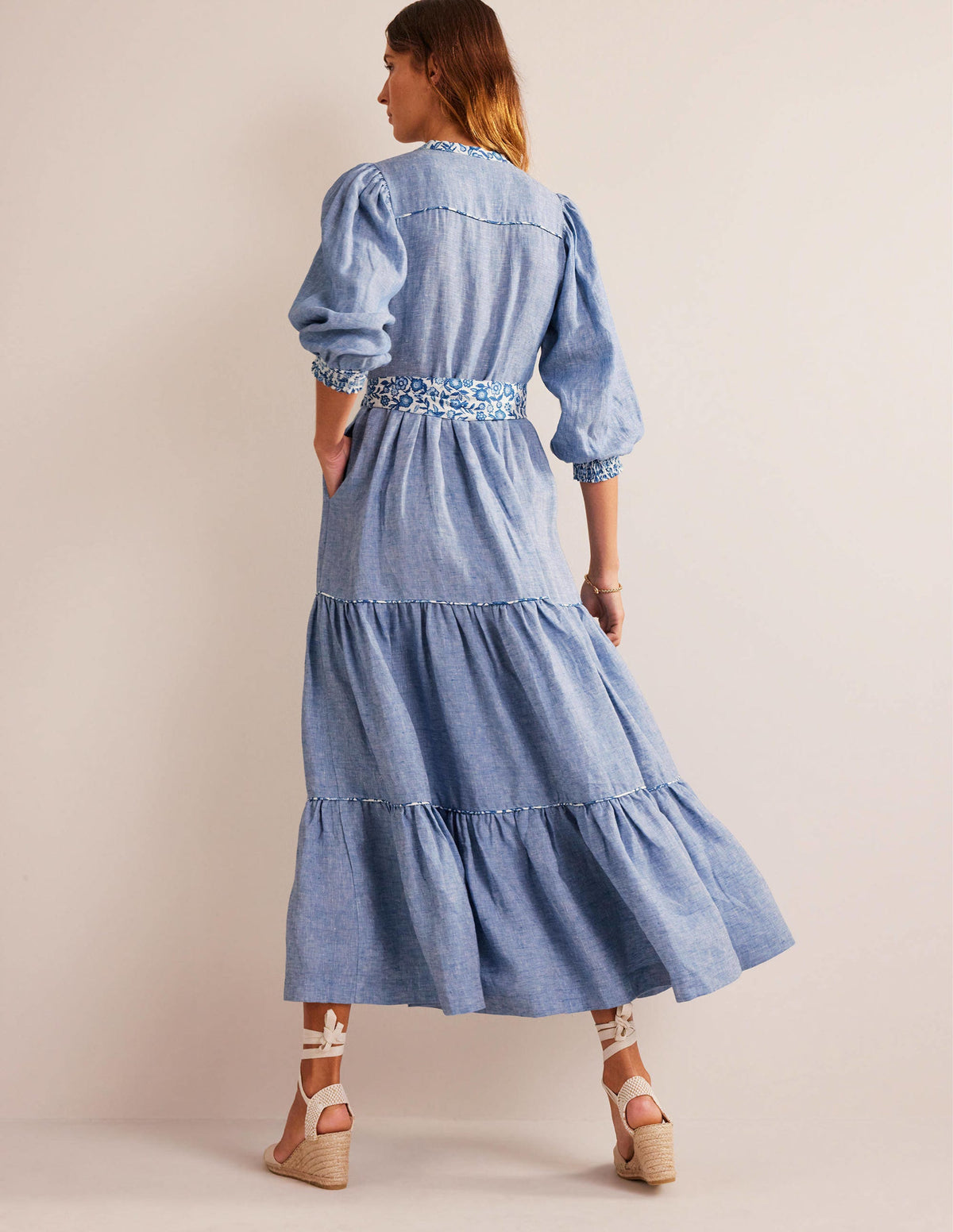 Remix Linen Maxi Dress-Chambray - Image 3