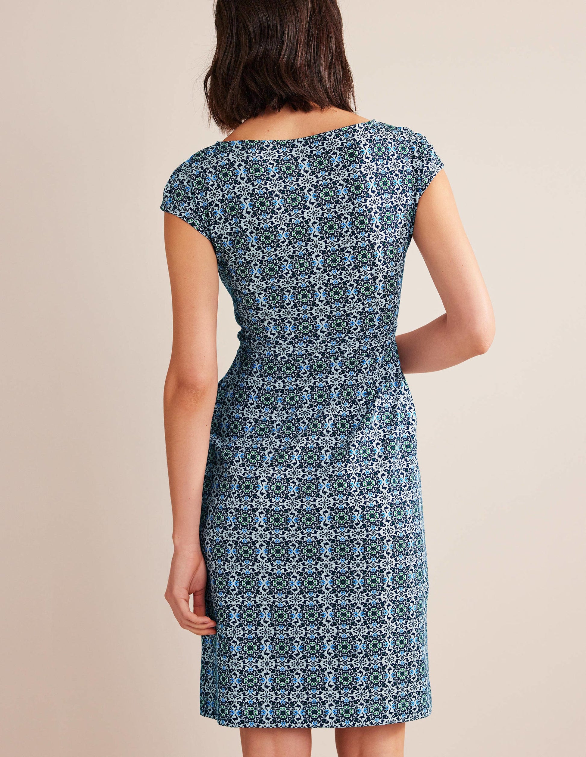 Florrie Jersey Dress-French Navy, Opulent Pome-3