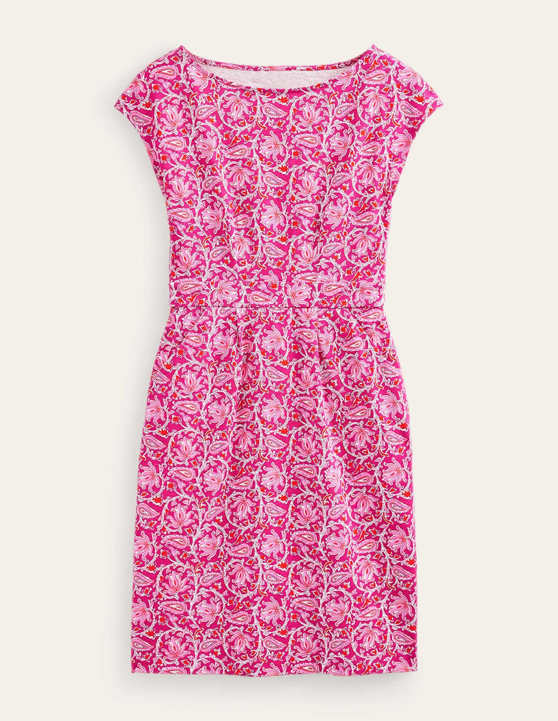 Florrie Jersey Dress-Raspberry, Botanic Vine-7
