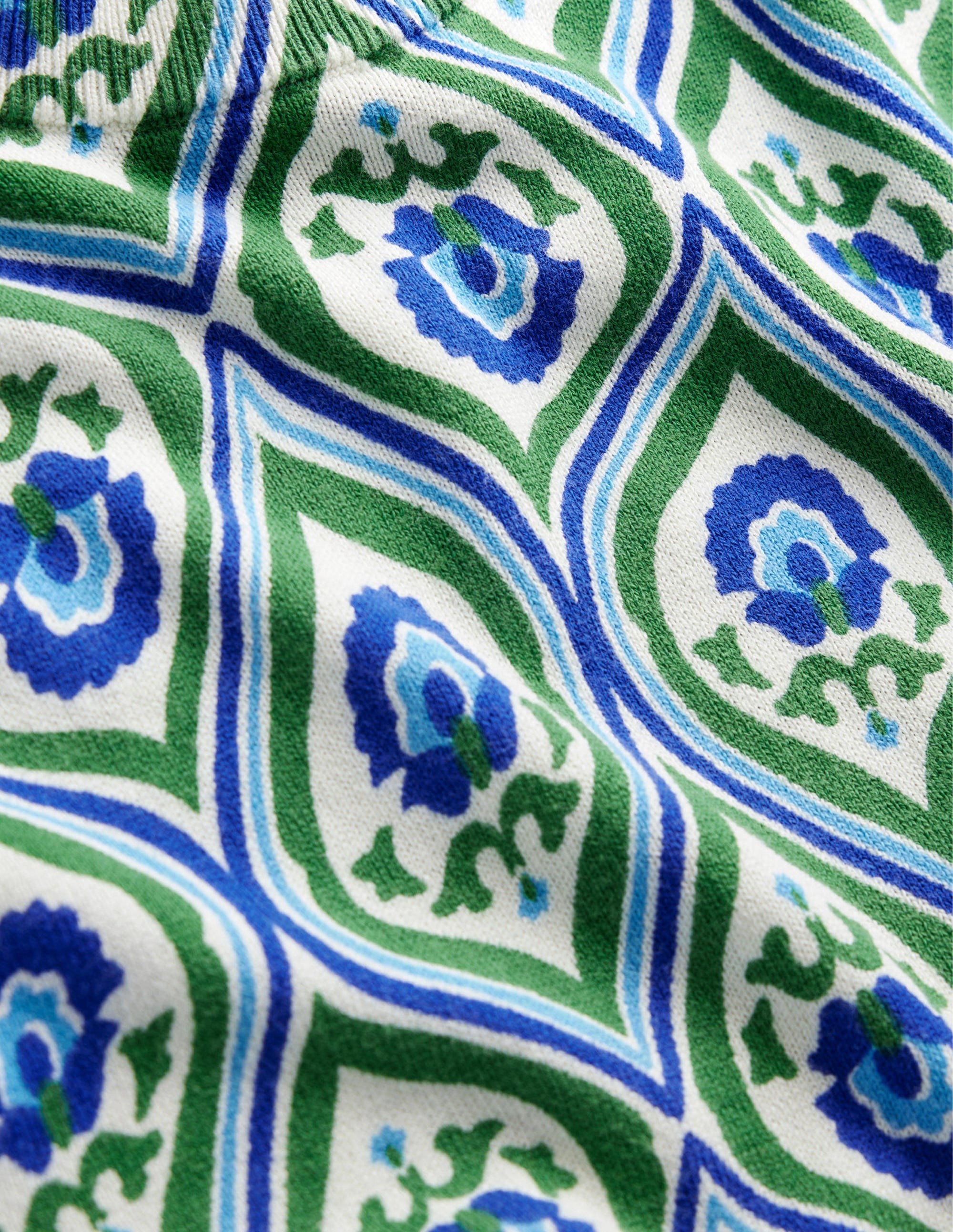 Printed High Neck Jumper-Rolling Hills, Geo Cascade - Image 6