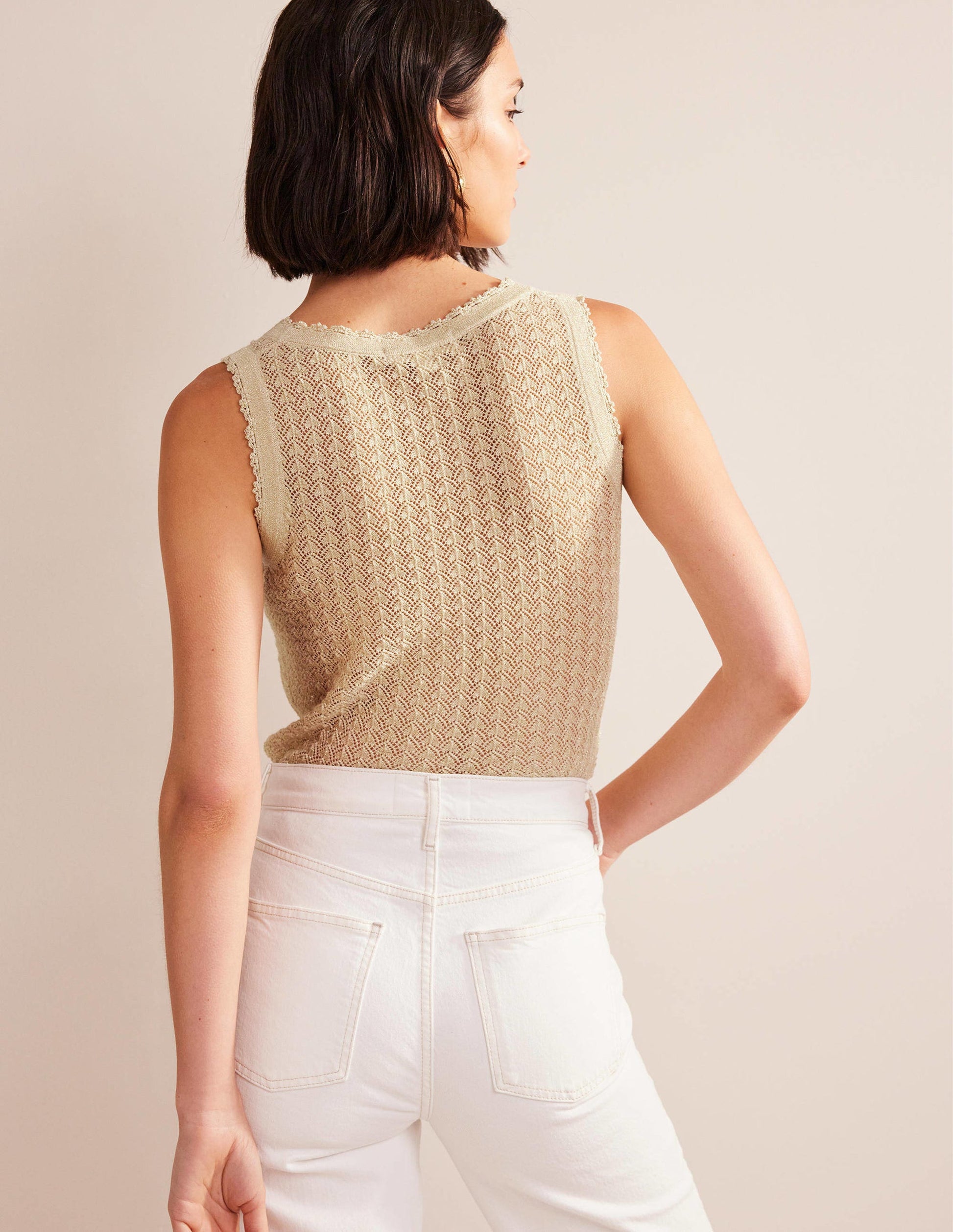 Pointelle Tank-Gold Sparkle-3