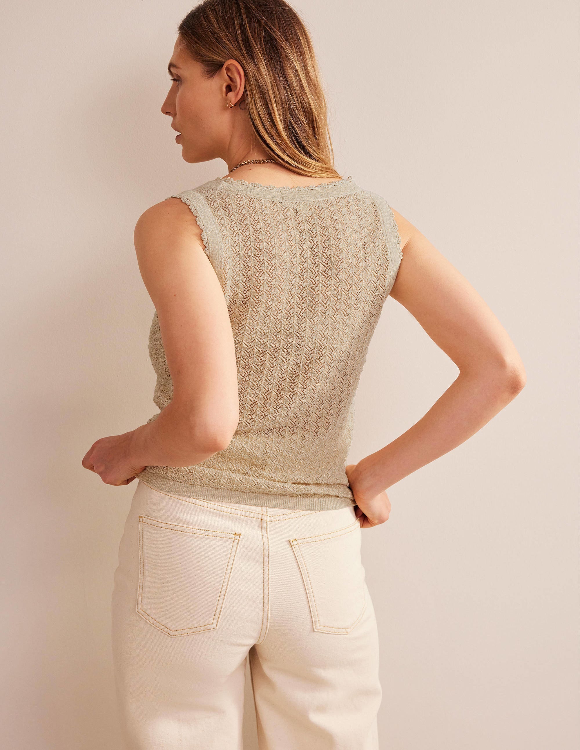 Pointelle Tank-Warm Ivory - Image 3
