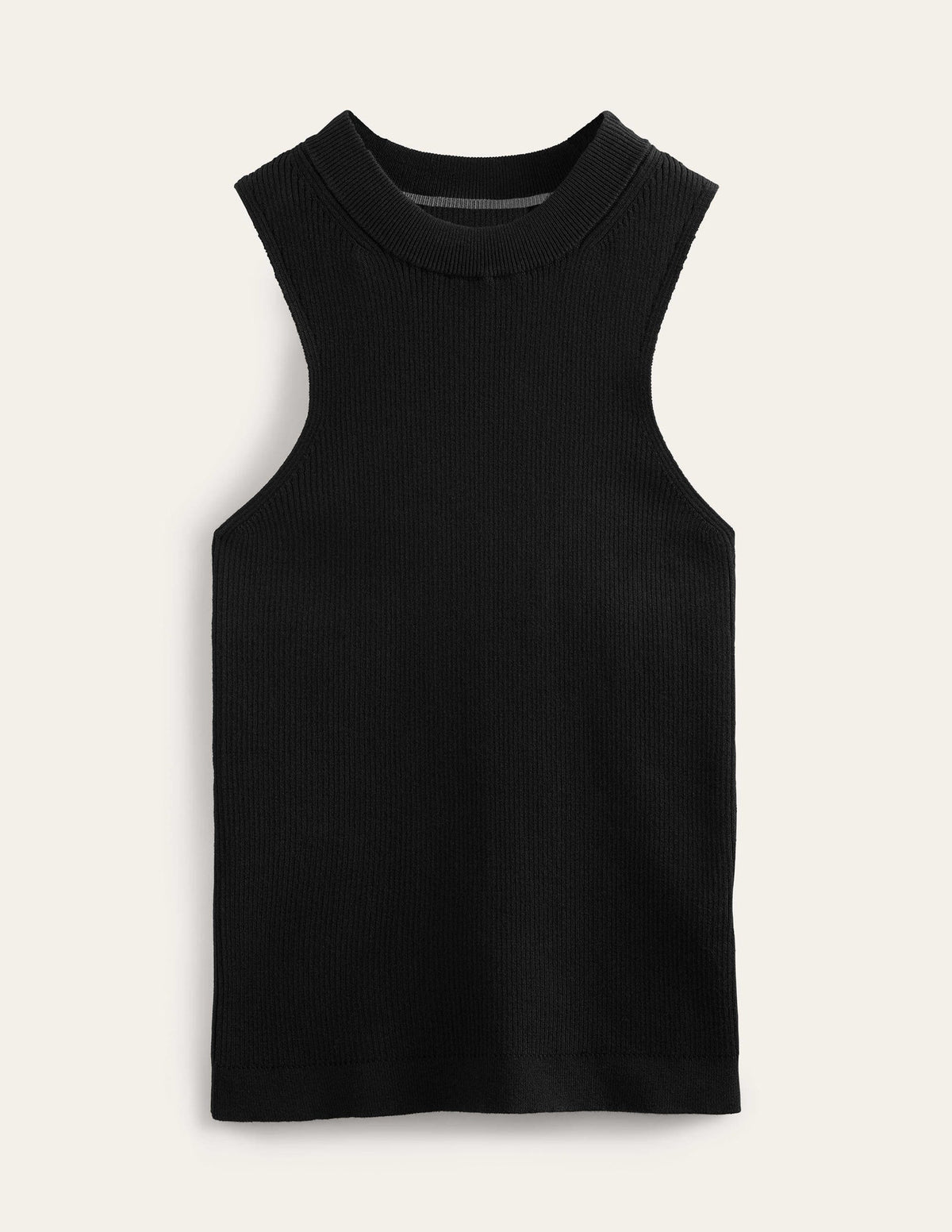 Ribbed Racer Vest-Black-5