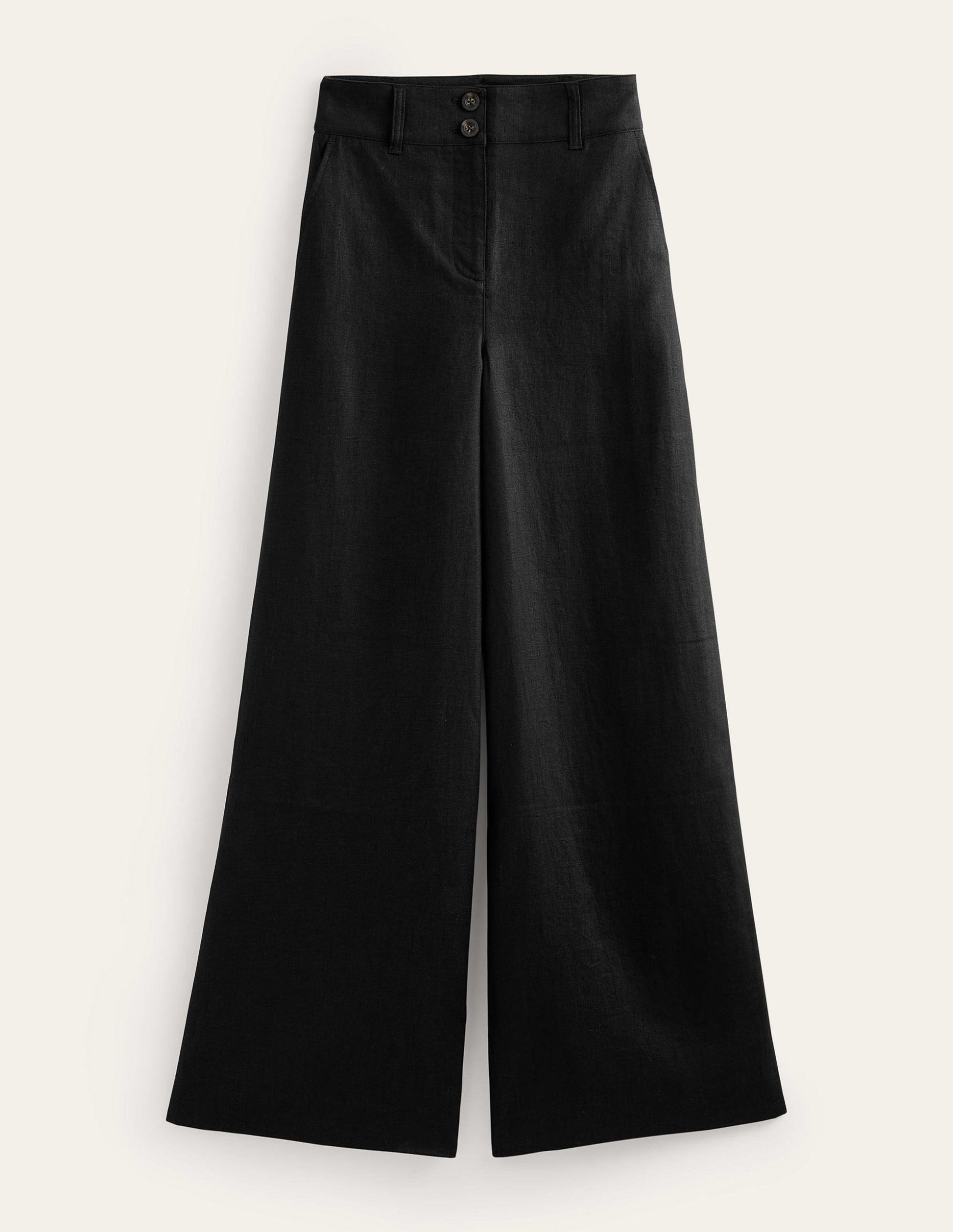 Highbury Linen Trousers-Black-5
