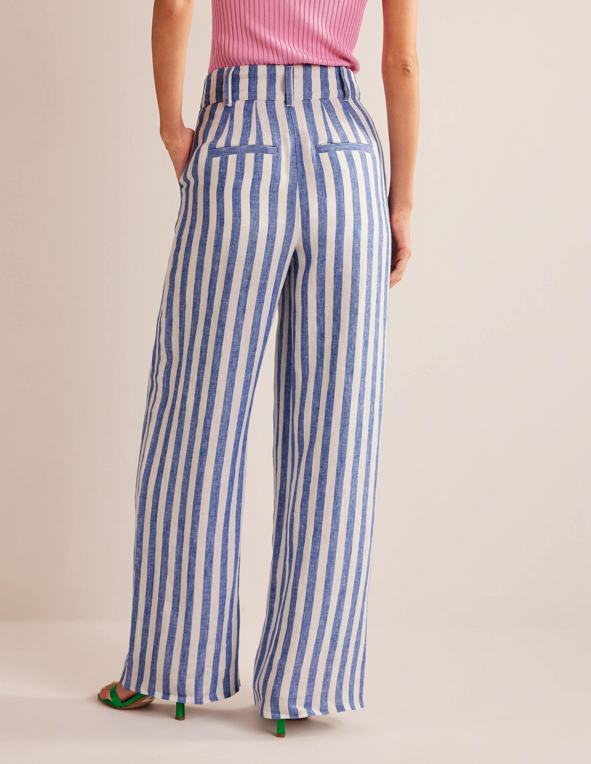 Highbury Linen Trousers-Stripe - Image 3