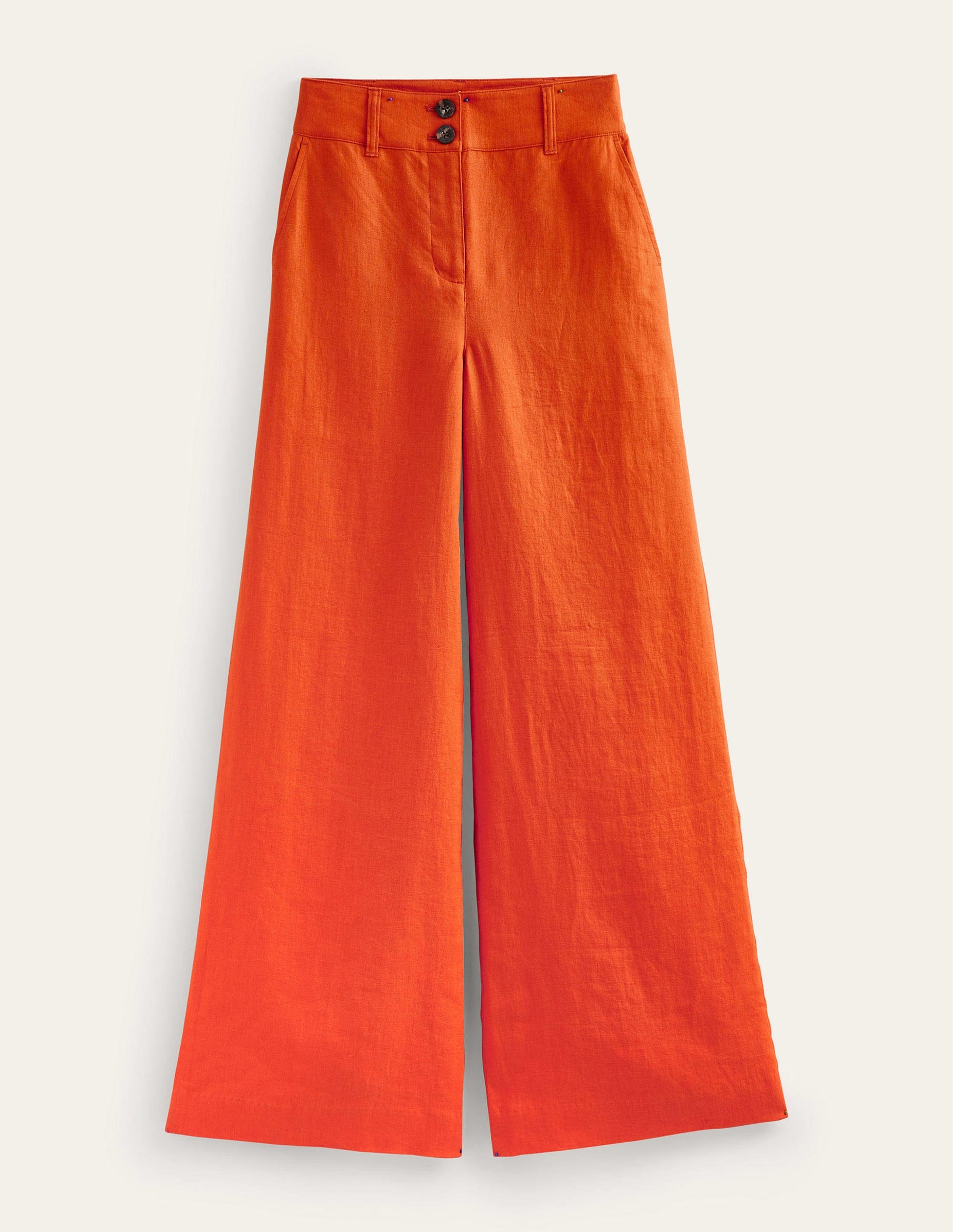 Highbury Linen Trousers-Kumquat-6