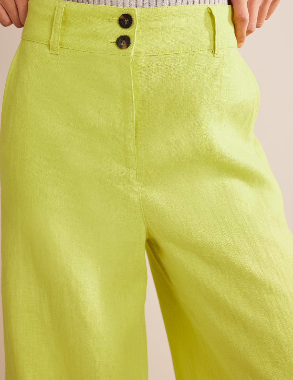 Highbury Linen Trousers-CItrus - Image 2