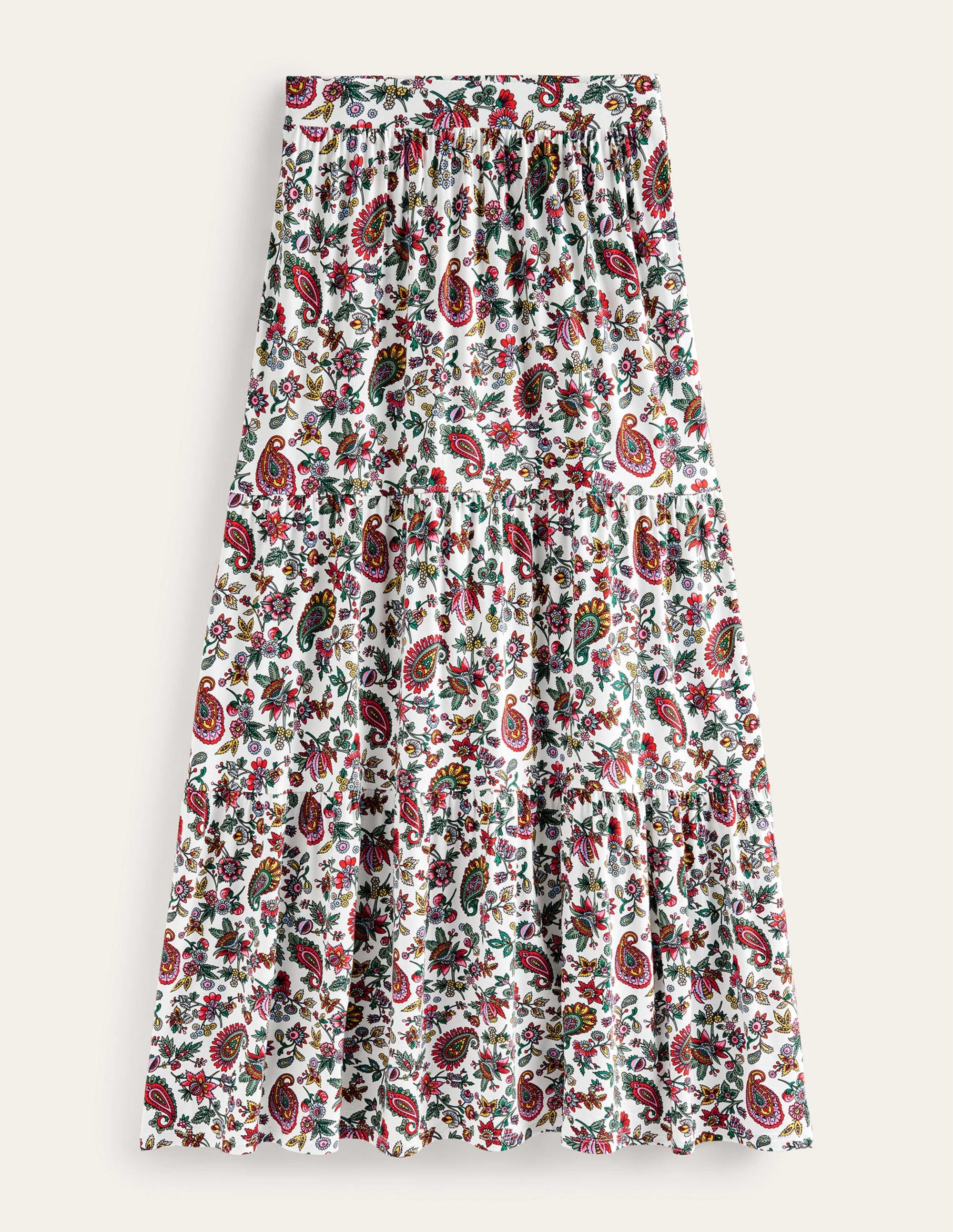 Jersey Maxi Skirt-Multi, Dandelion Paisley - Image 5