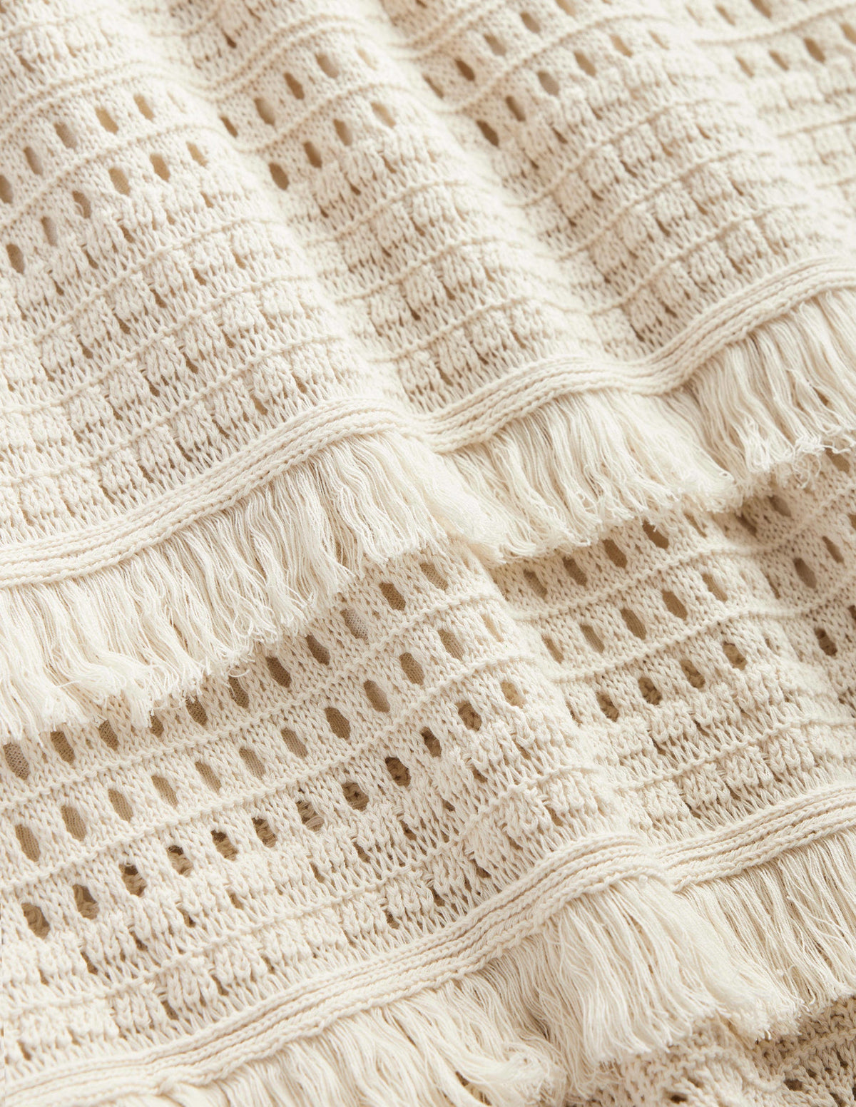 Fringe Crochet Knitted Skirt-Warm Ivory-7