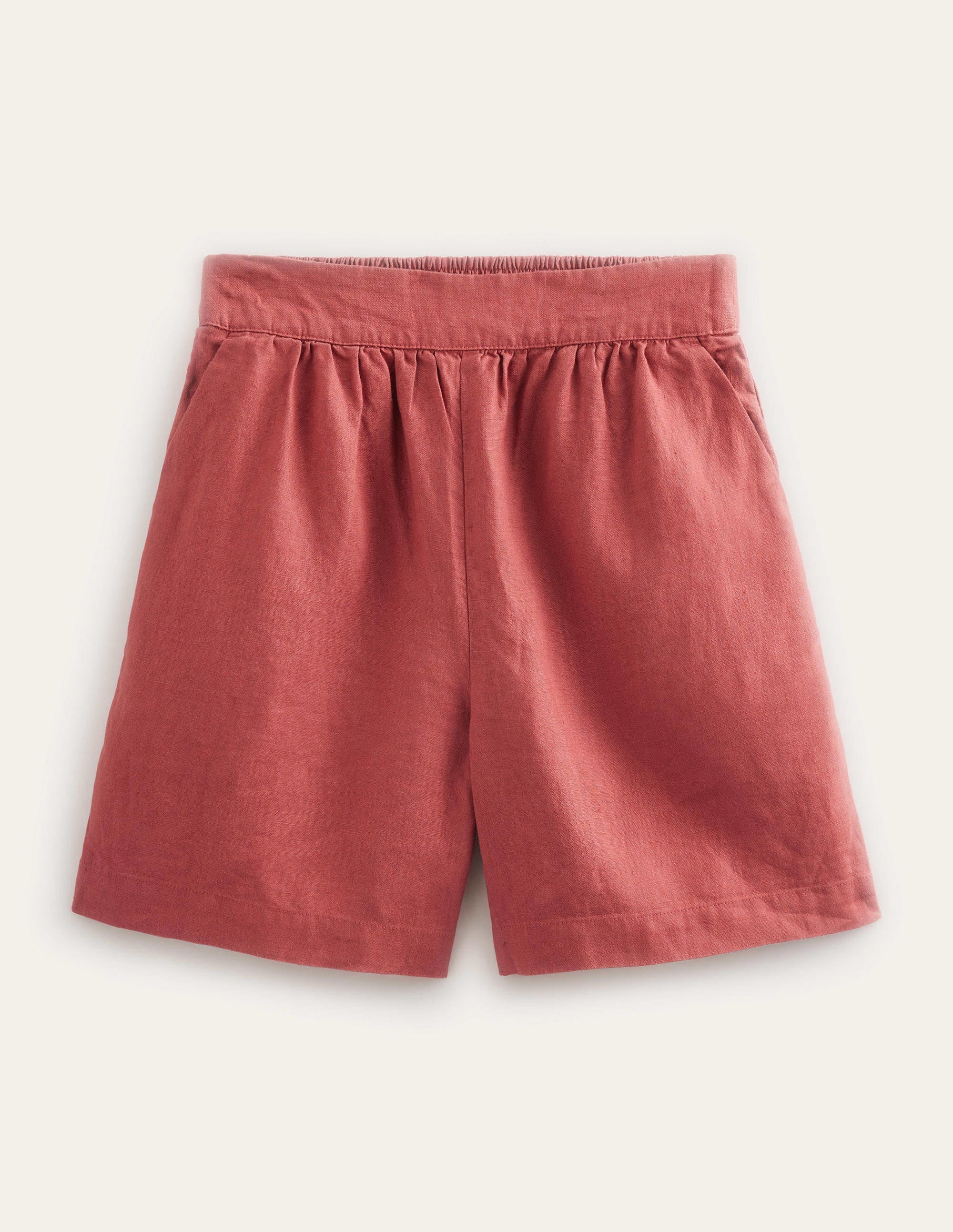 Pull-on Linen Shorts-Fox - Image 5