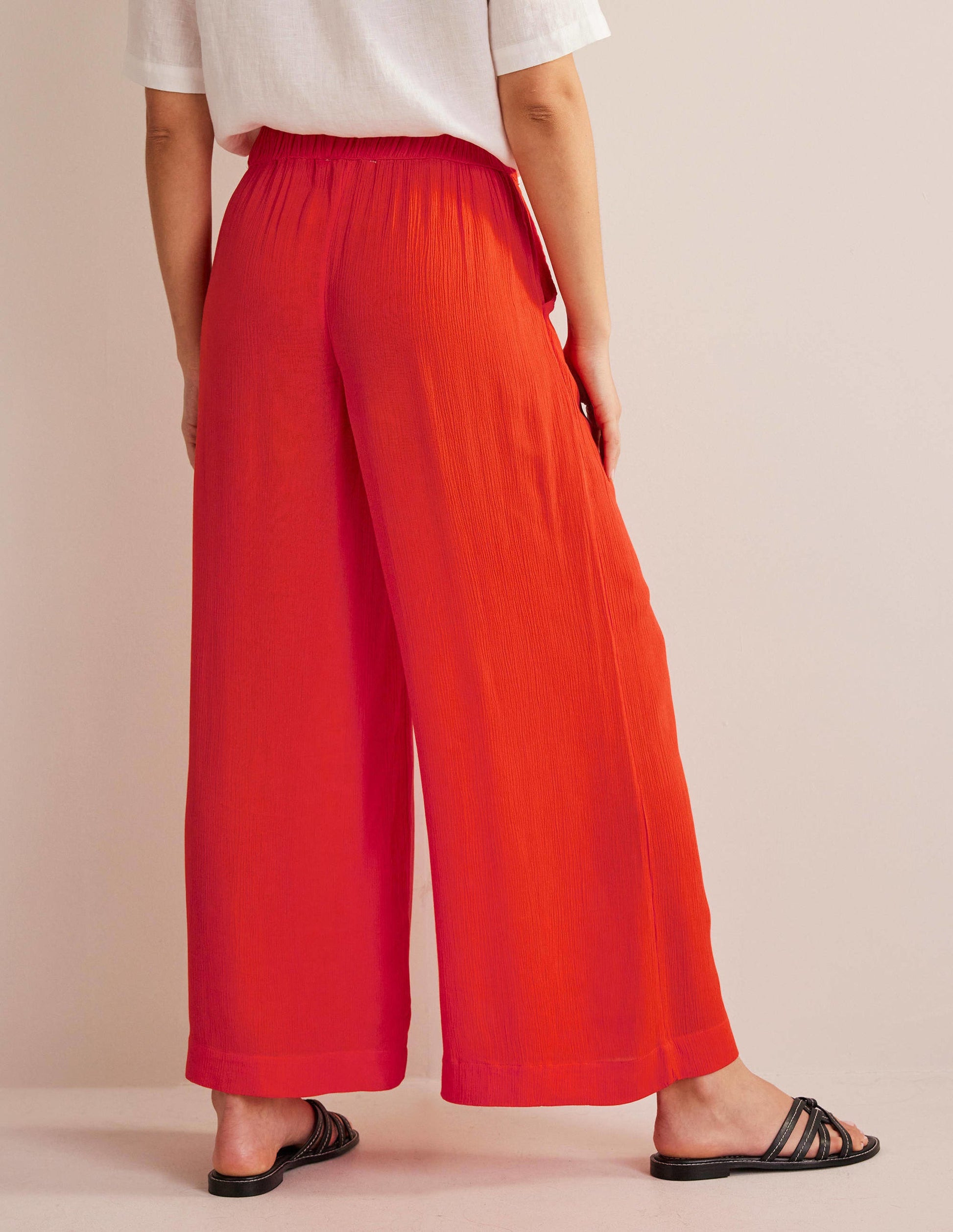 Crinkle Wide Leg Trousers-Firework-3