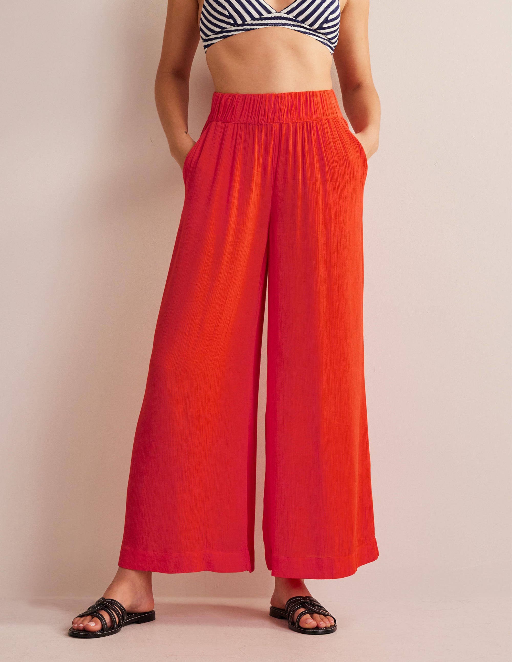 Crinkle Wide Leg Trousers-Firework - Image 4