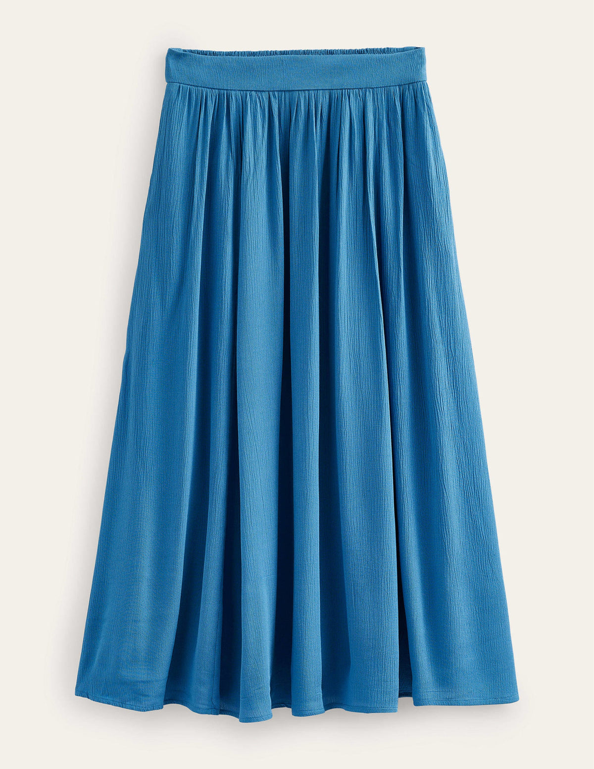 Crinkle Midi Skirt-Aegean blue-7