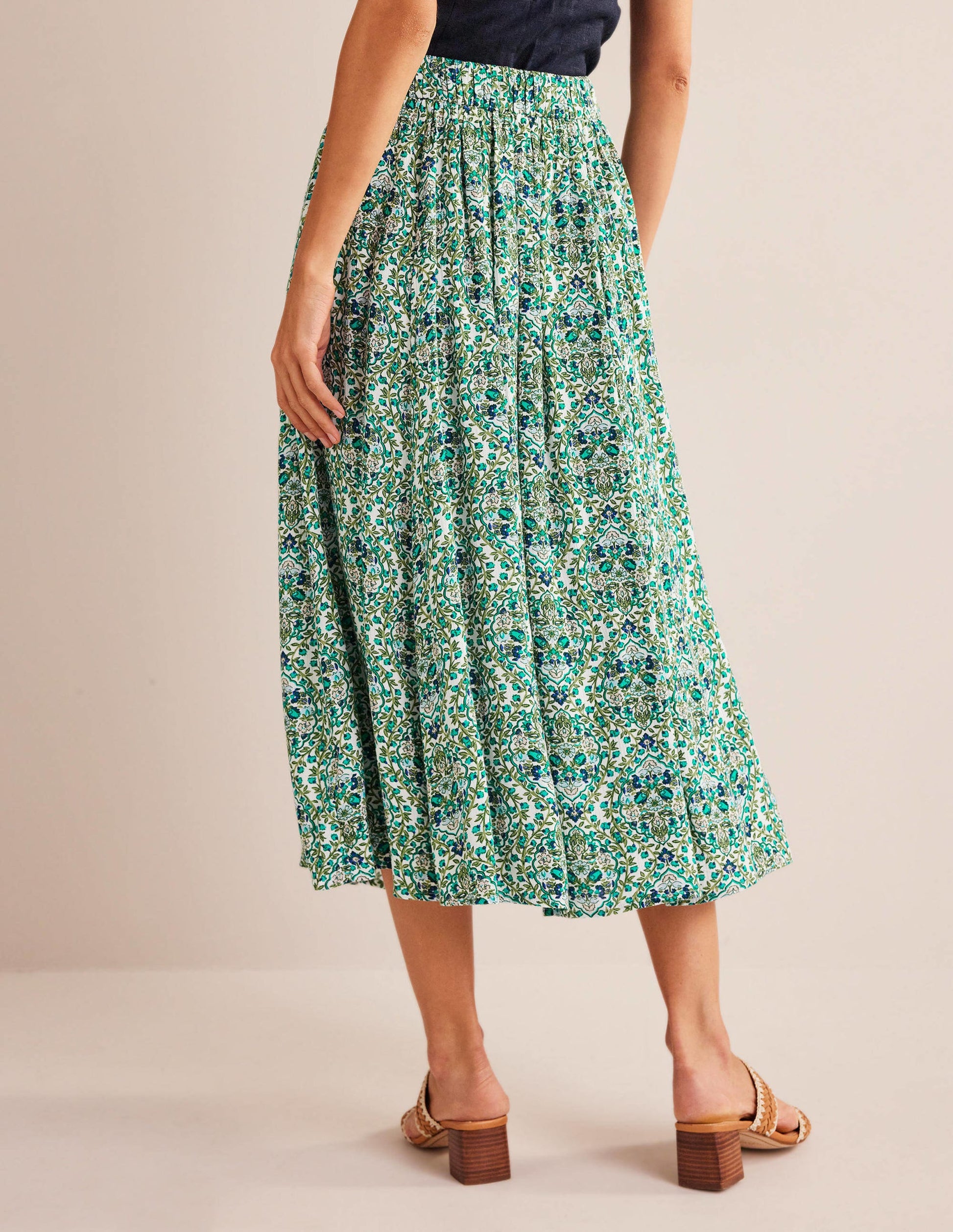 Crinkle Midi Skirt-River Reed, Vine Terrace-3