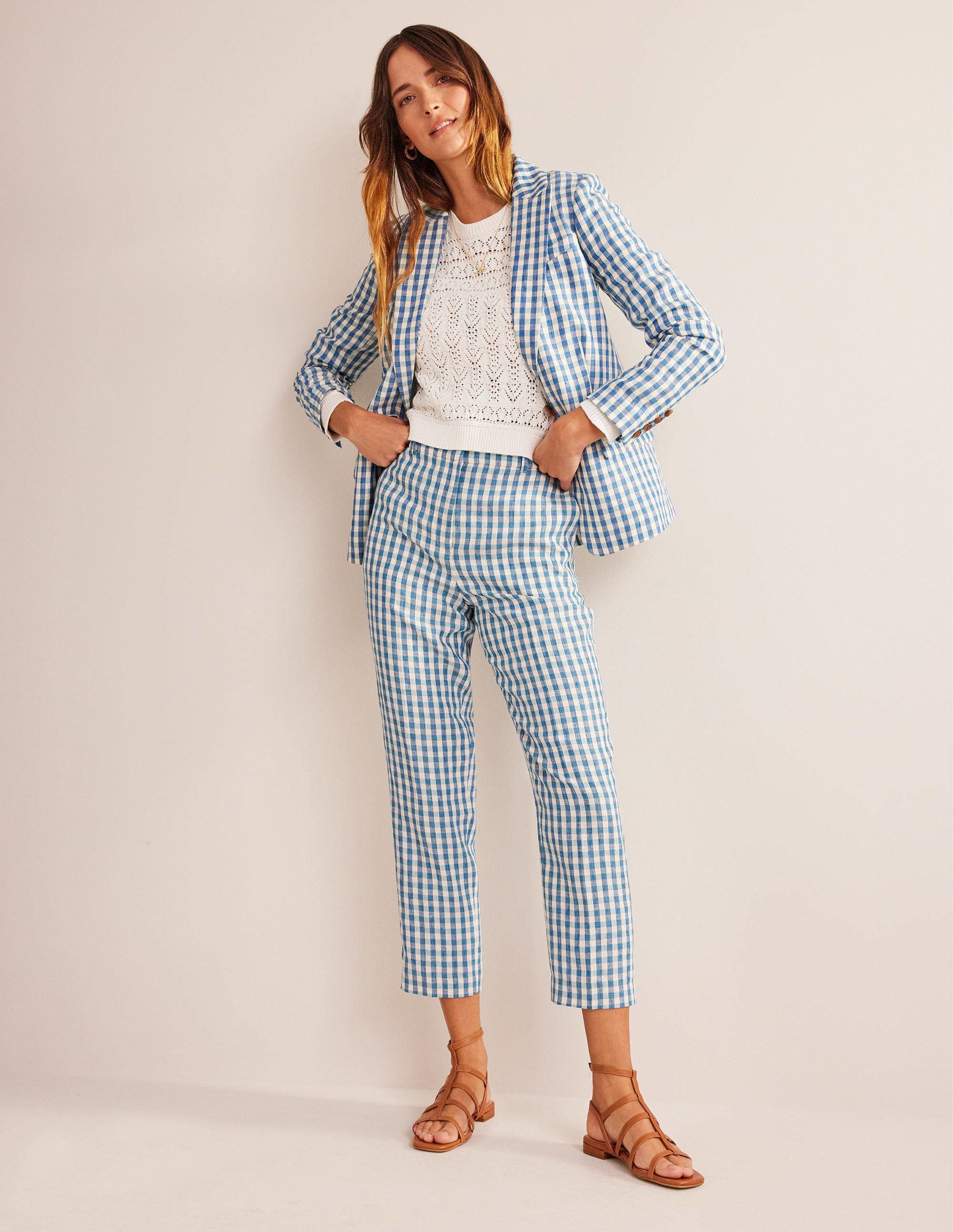 Kew Linen Trousers-Check-5