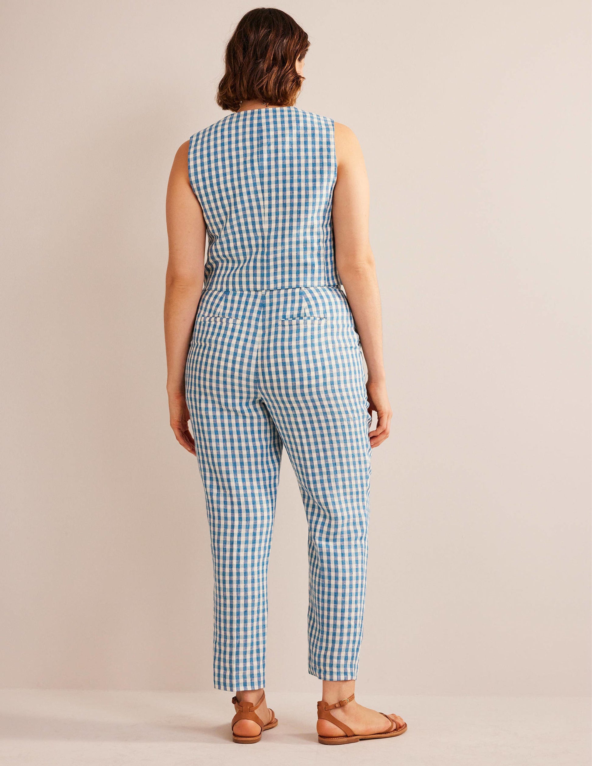 Kew Linen Trousers-Check-7
